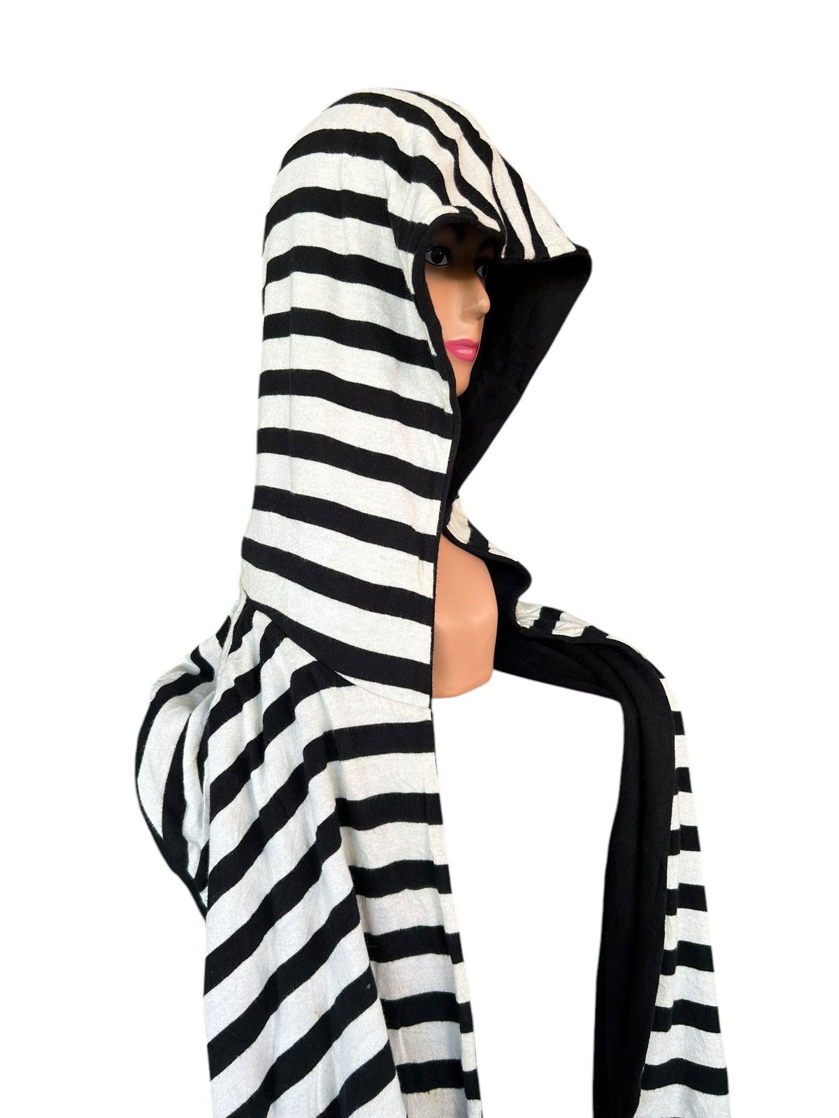 Japanese Brand × Kapital × Vintage Japanese Stripe Big Balaclava Scarf Hoodie Reversible Size ONE SIZE - 7 Thumbnail
