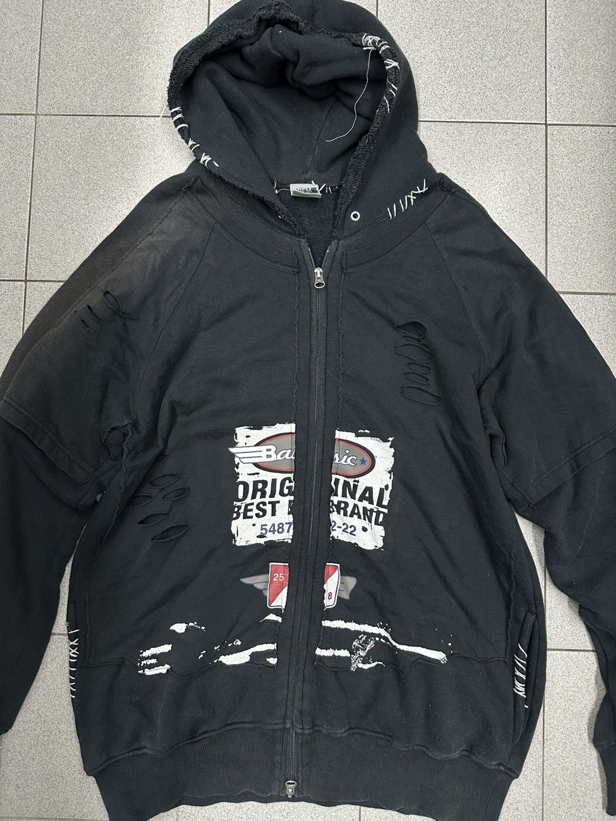 PPFM VTG Reconstruct PPFM Distress Punk Balenciaga Hoodies Size US L / EU 52-54 / 3 - 5 Thumbnail
