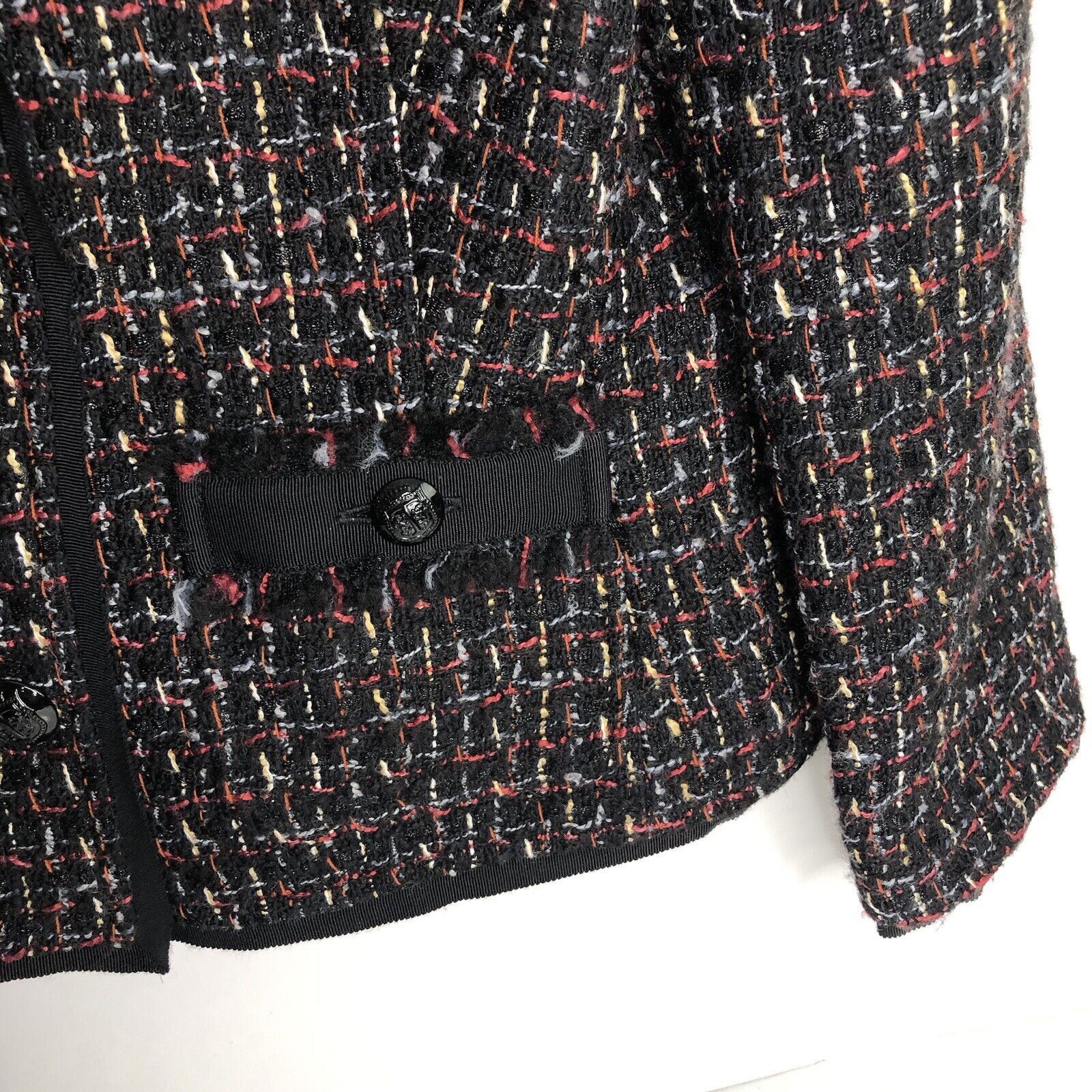 Talbots Talbots Blazer Jacket Sz 6 Women Black Red Wool Blended Size M / US 6-8 / IT 42-44 - 5 Thumbnail