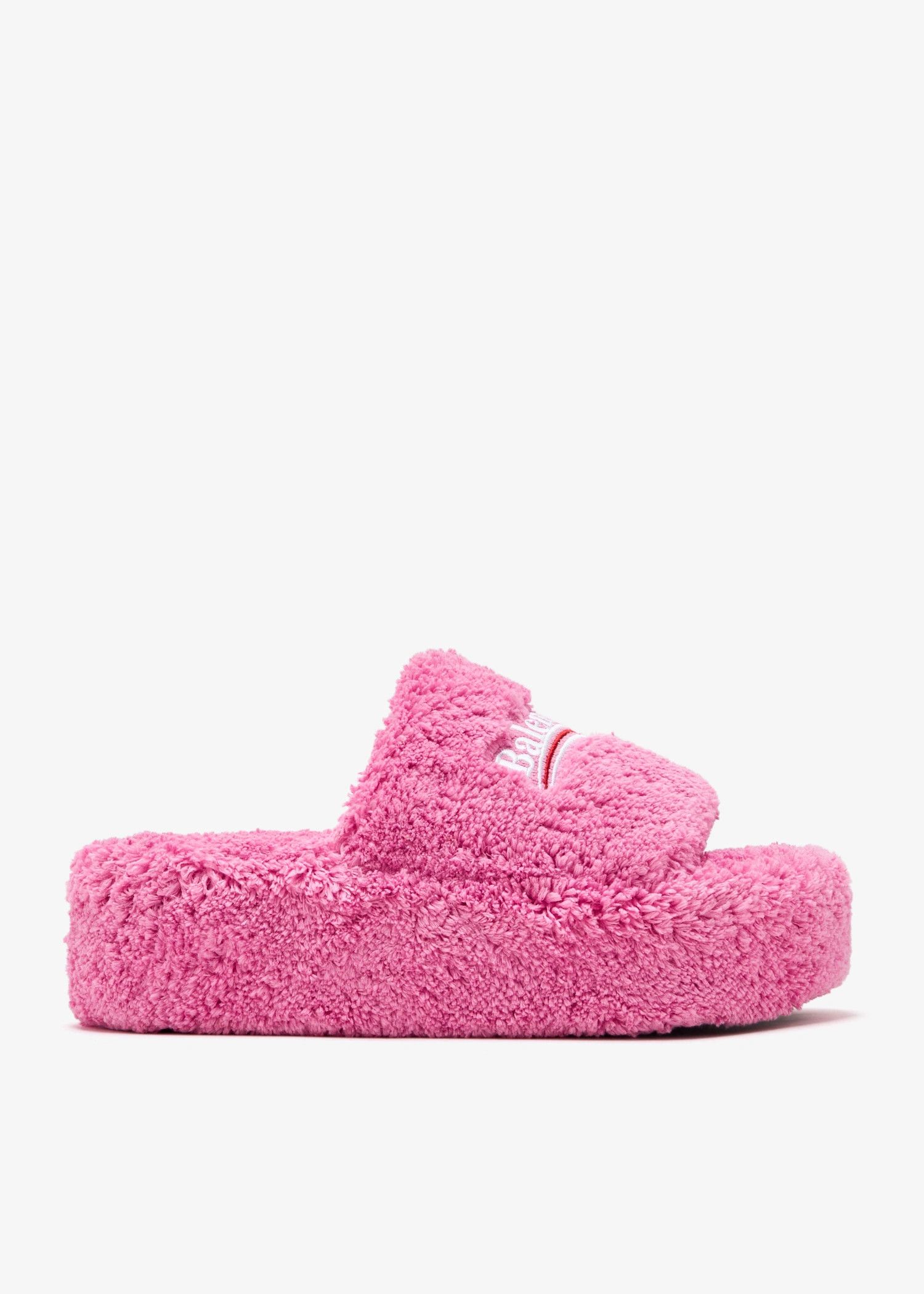 Balenciaga o1srvl11e0426 Furry Platform Sandals in Pink Size US 8 / IT 38 - 1 Thumbnail