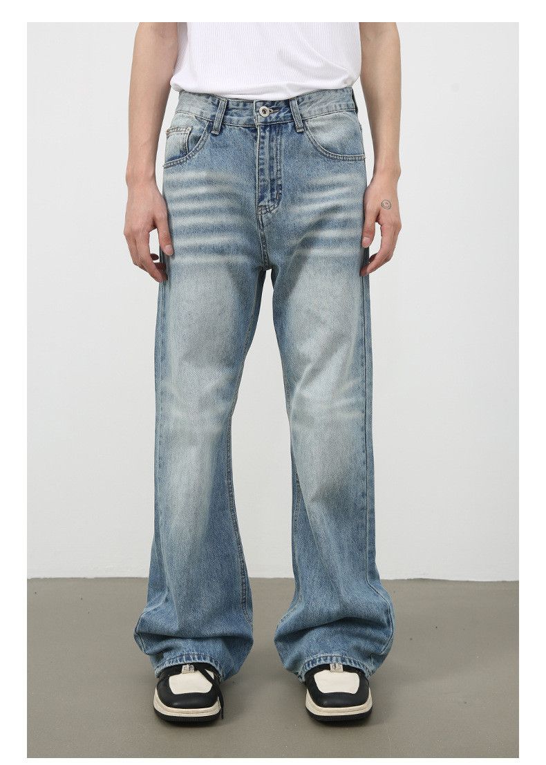 Japanese Brand American style men's washed loose straight leg flared jeans Size US 32 / EU 48 - 1 Thumbnail