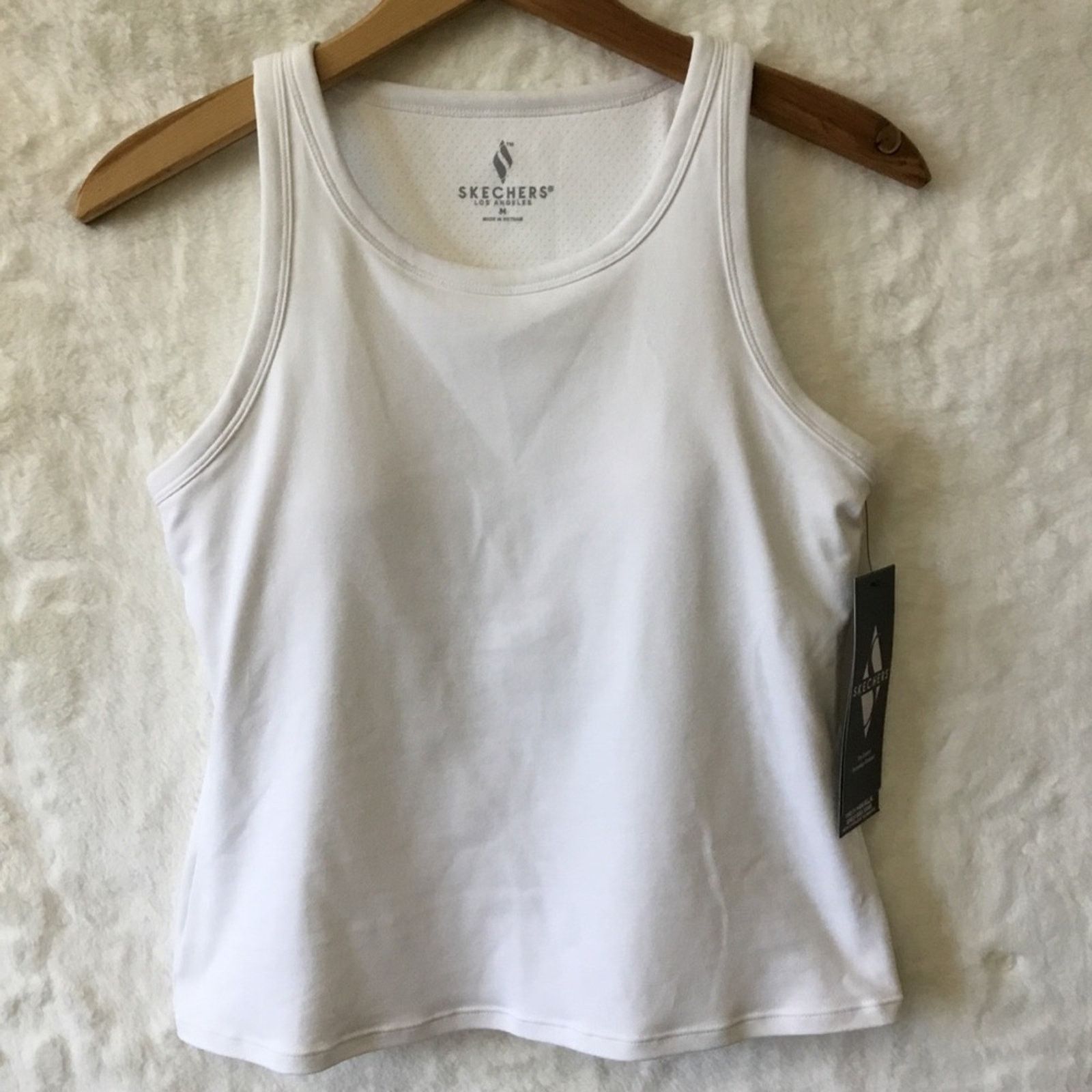 SKECHERS Skechers White The GoWalk Self Bra Tank Top Size M / US 6-8 / IT 42-44 - 1 Thumbnail