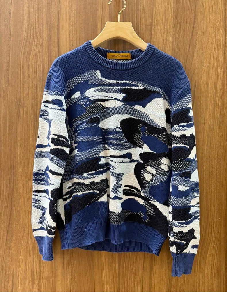 Louis Vuitton Camouflage Jacquard Knit Sweater