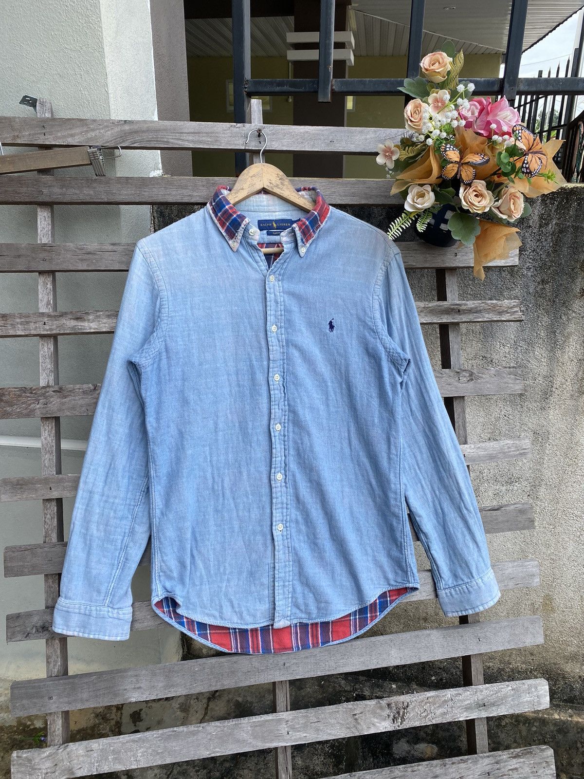 Vintage Vintage Polo Ralph Lauren Inner Flannel Shirt - distressed Size US M / EU 48-50 / 2 - 2 Thumbnail