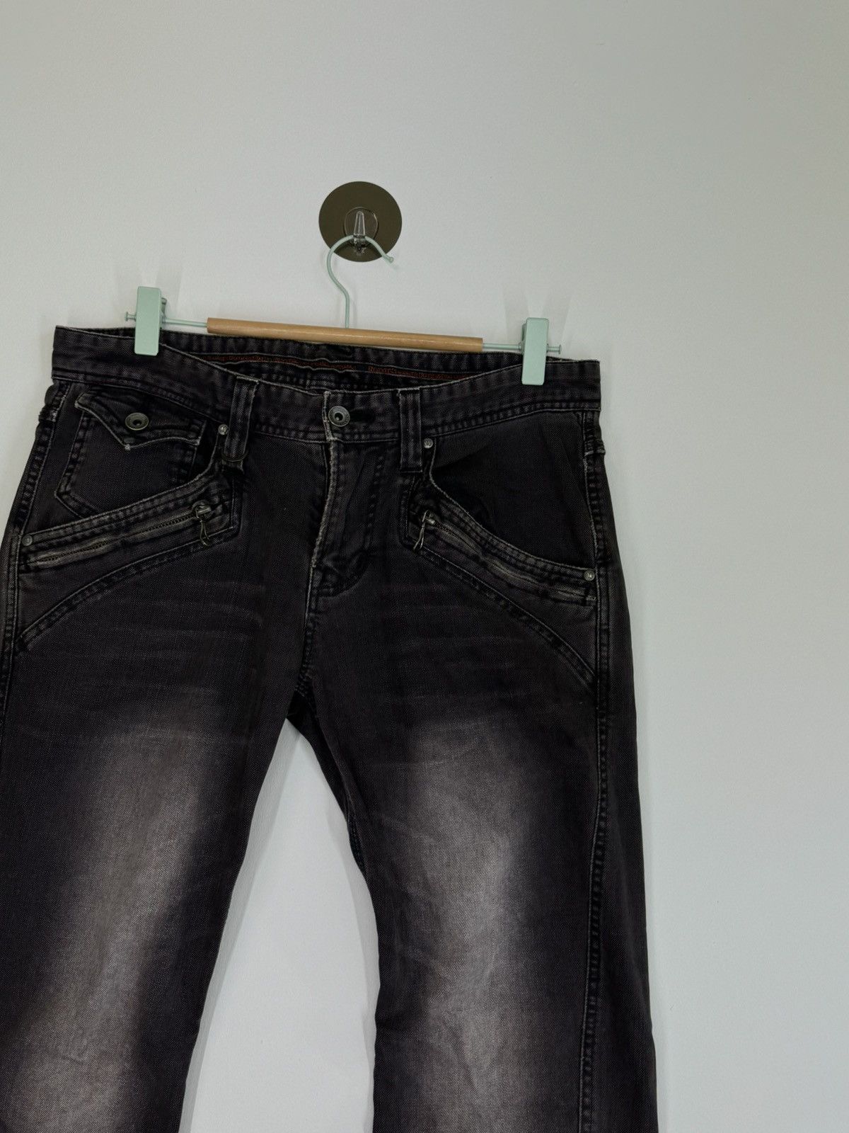 Hysteric Glamour Y2K FLARE NICOLE CLUB FOR MEN ZIPPER ACID WASH STYLE DENIM Size US 31 - 5 Thumbnail
