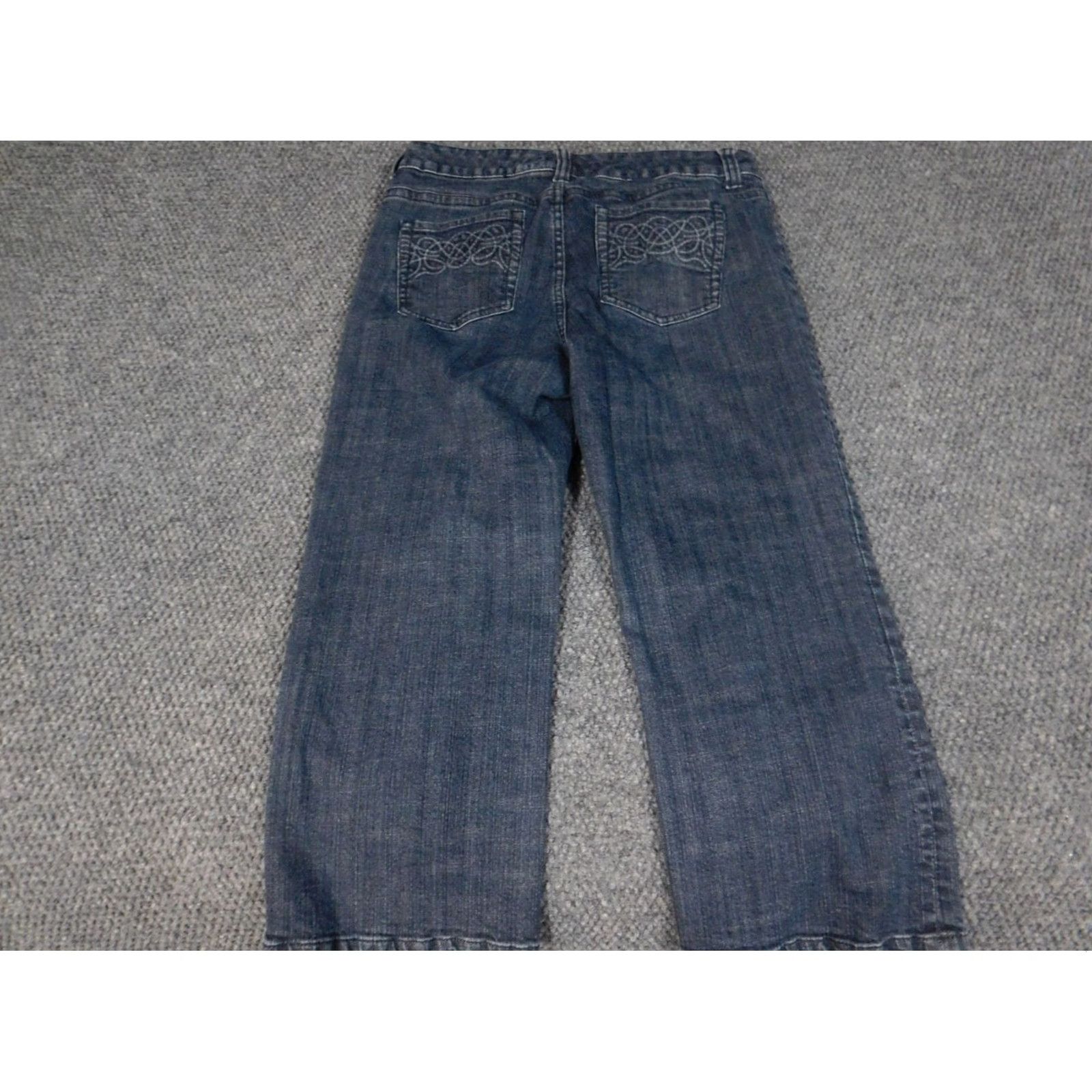 Vintage Chico's Jeans Womens Straight Denim 0.5 Blue Stretch Zipper Regular Inseam 20" Old?: No Size 29" - 7 Thumbnail
