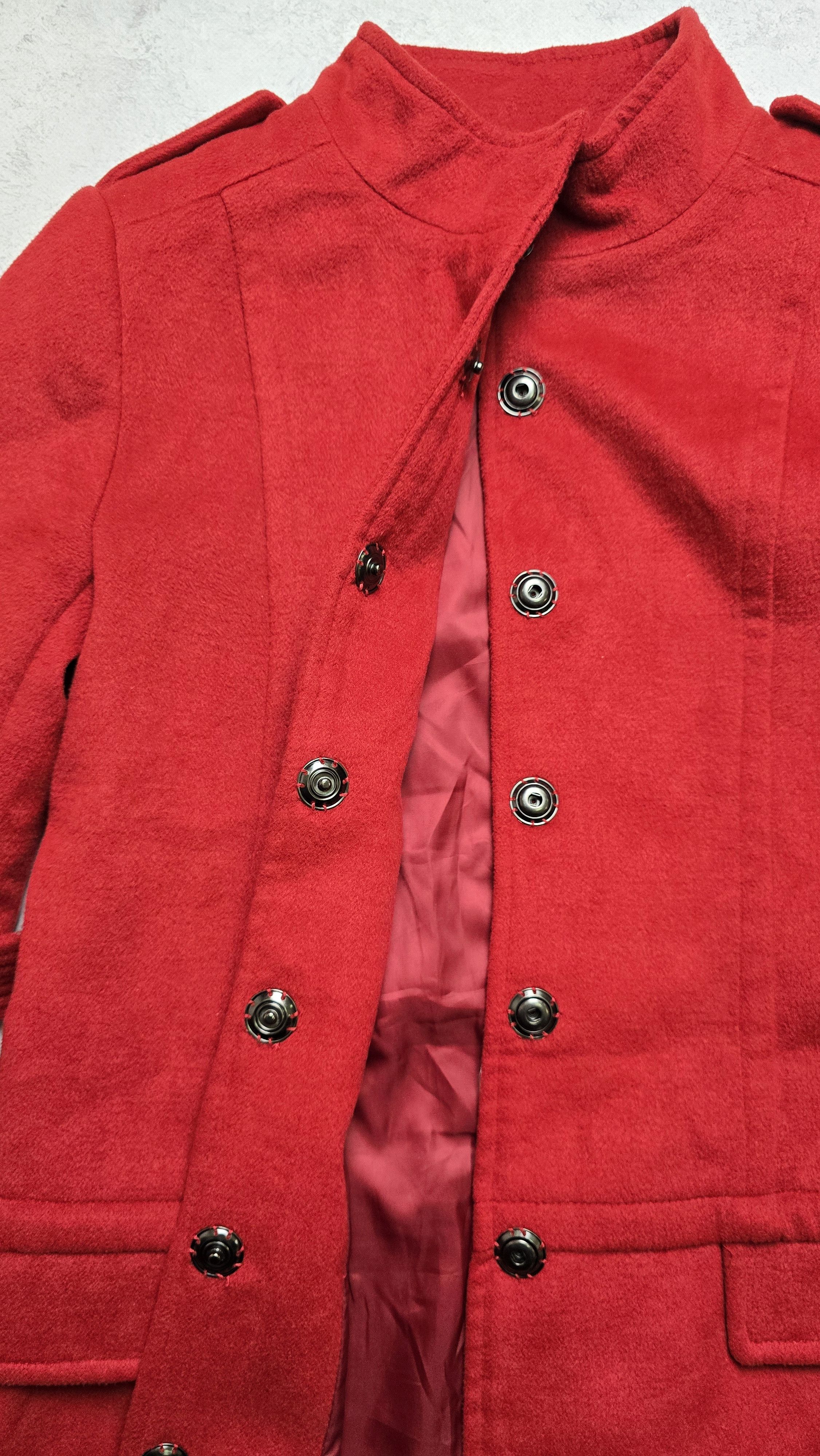 Burberry Burberry Women's Red Wool Belted Coat Size S / US 4 / IT 40 - 17 Thumbnail