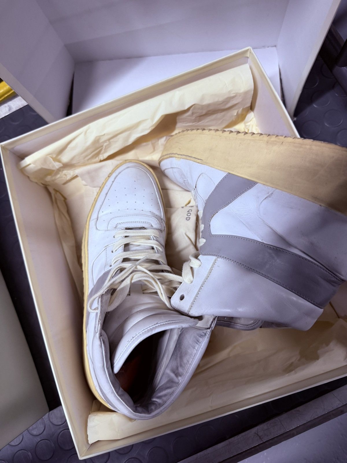 Fear of God White Grey FOG HiTop Size US 10.5 / EU 43-44 - 3 Thumbnail