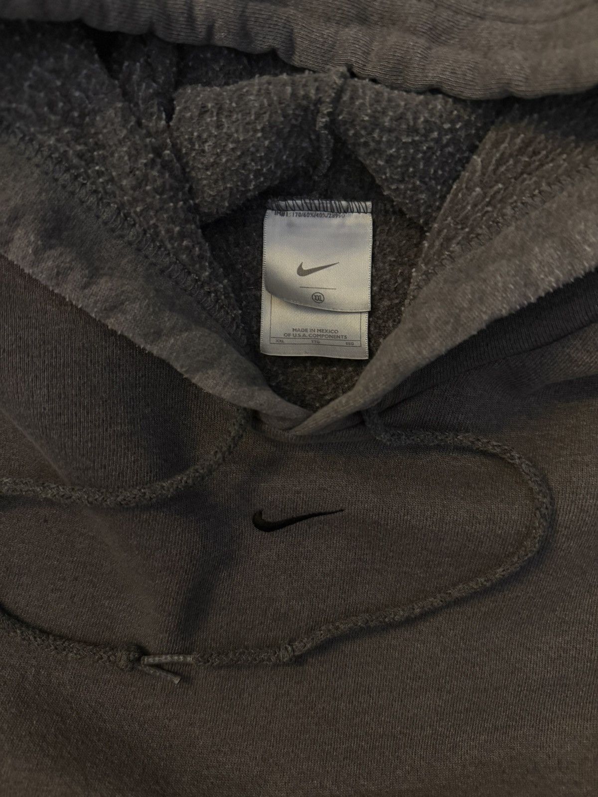 Nike Y2k Nike Center Swoosh Hoodie Size US XXL / EU 58 / 5 - 3 Thumbnail