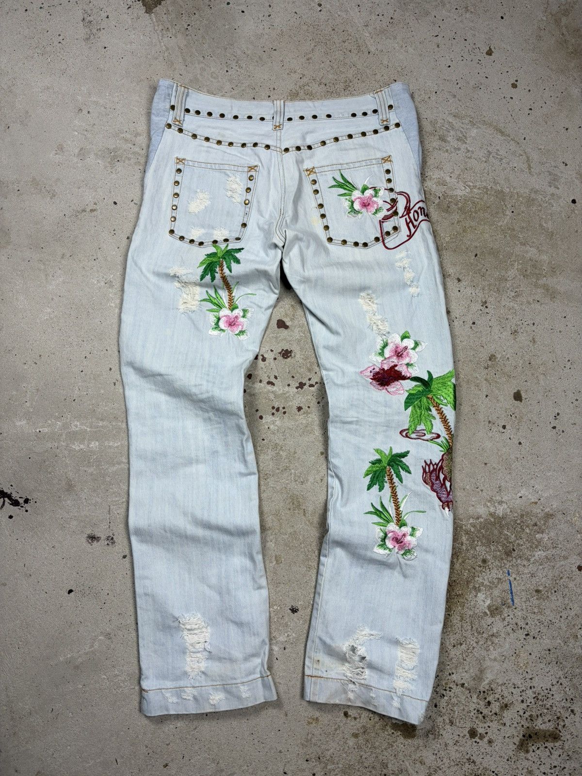 Dolce & Gabbana SS 2006 Dolce & Gabbana Honolulu Embroidery Jeans Denim Size US 35 - 2 Thumbnail