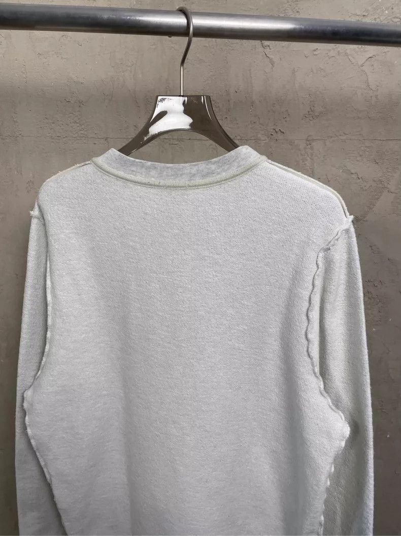 Loewe LOEWE Gray white reverse embroidered large Logo round neck Size S / US 4 / IT 40 - 2 Thumbnail
