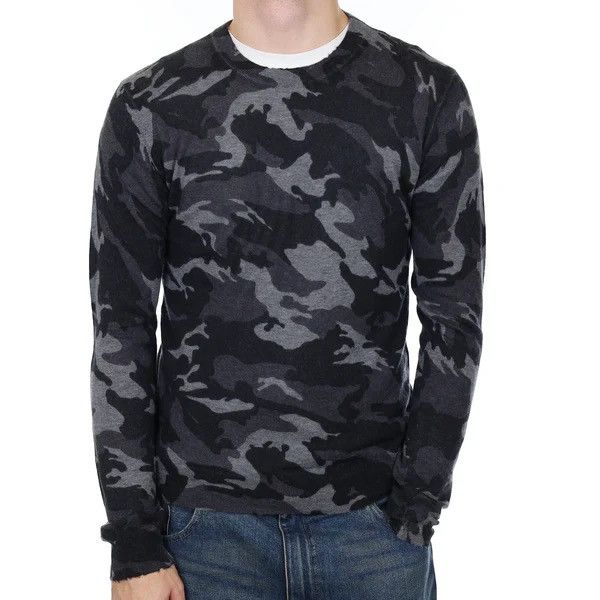 Zadig & Voltaire ZADIG & VOLTAIRE GREY CAMOUFLAGE CASHMERE CREWNECK JUMPER Size US M / EU 48-50 / 2 - 2 Thumbnail