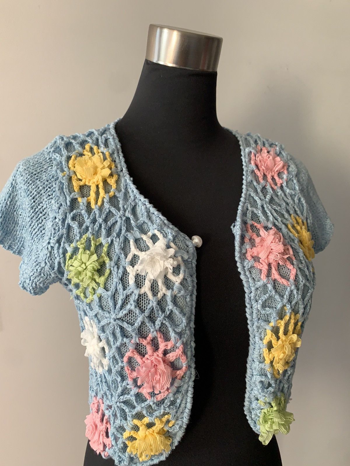 Vintage Vintage 90s y2k Hand Stitched Crochet Top Size S / US 4 / IT 40 - 9 Thumbnail