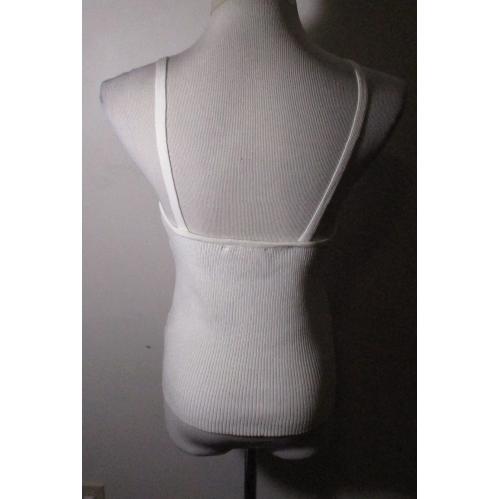 Vintage EE:SOME White Lace Trim Spaghetti Strap Top M NWOT Ladies Shirt Sleeveless Cropped Regular Size M / US 6-8 / IT 42-44 - 4 Thumbnail