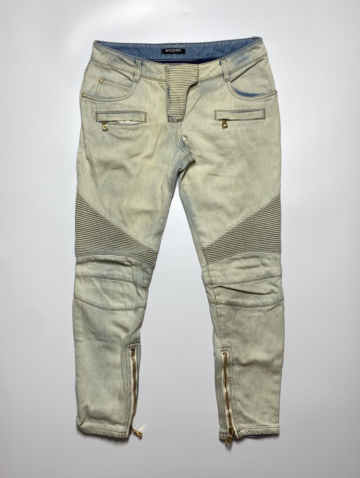 Balmain Balmain - Ankle Zip Biker Jeans Size US 30 / EU 46 - 1 Thumbnail