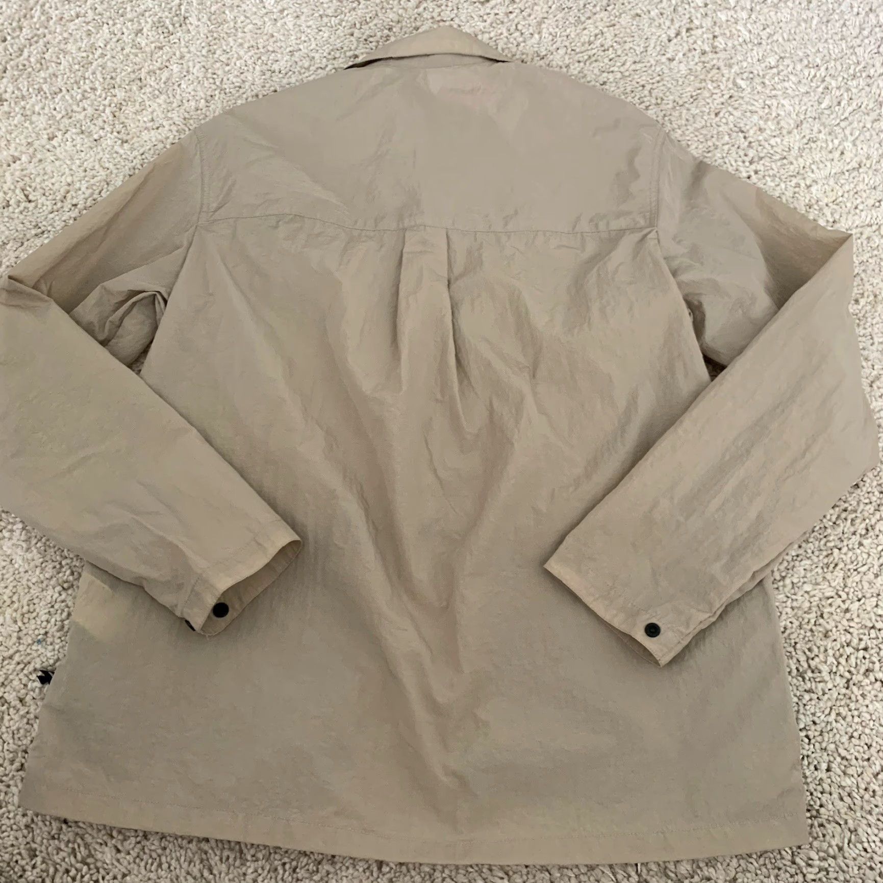 H&M Divided H&M Windbreaker Jacket Womens M Khaki Crinkle Snap Lightweight NEW Size M / US 6-8 / IT 42-44 - 6 Thumbnail