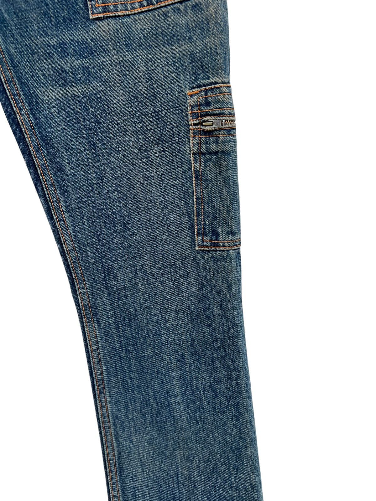 Vintage EDGE ON ALL Japan 6 Zipper Pockets Denim Slim Flare Jeans Size US 29 - 12 Thumbnail