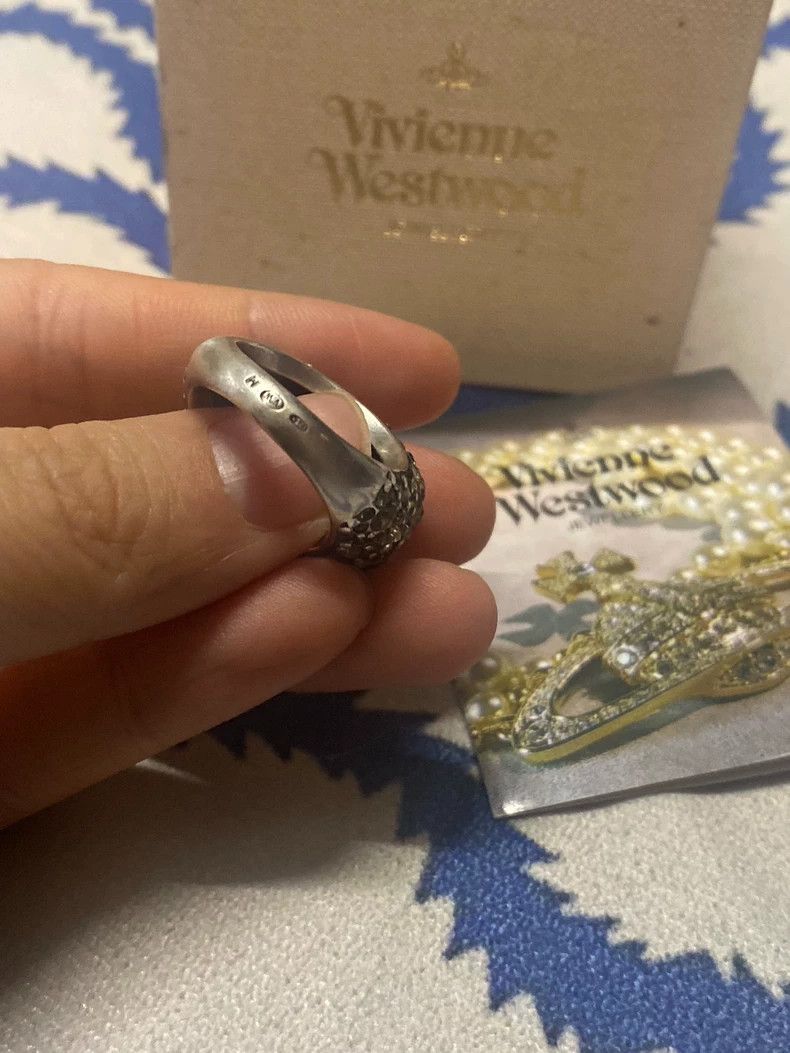 Vivienne Westwood Vivienne Westwood size M 3D Full Diamond Saturn Ring S925 S Size ONE SIZE - 4 Thumbnail