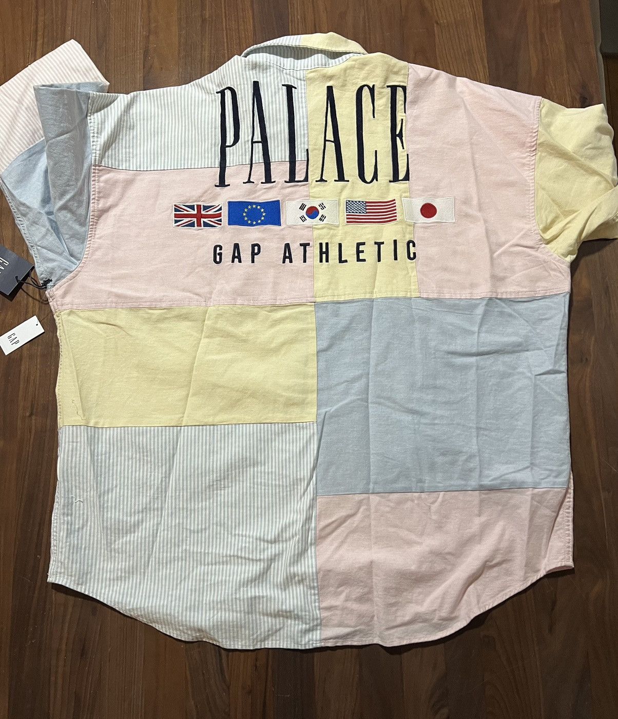 image of Gap Oxford Drop Shoulder Loose Fit Multicolor Size Xl, Men's