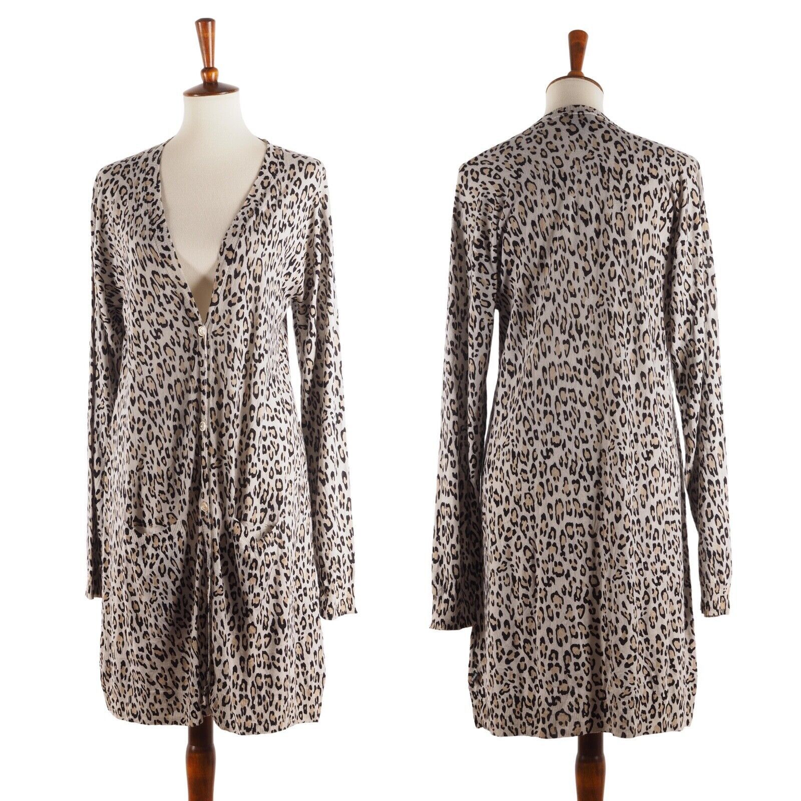 Roberto Cavalli Roberto Just Cavalli Animal Print Wool Long Sweater Cardigan Size M / US 6-8 / IT 42-44 - 1 Thumbnail