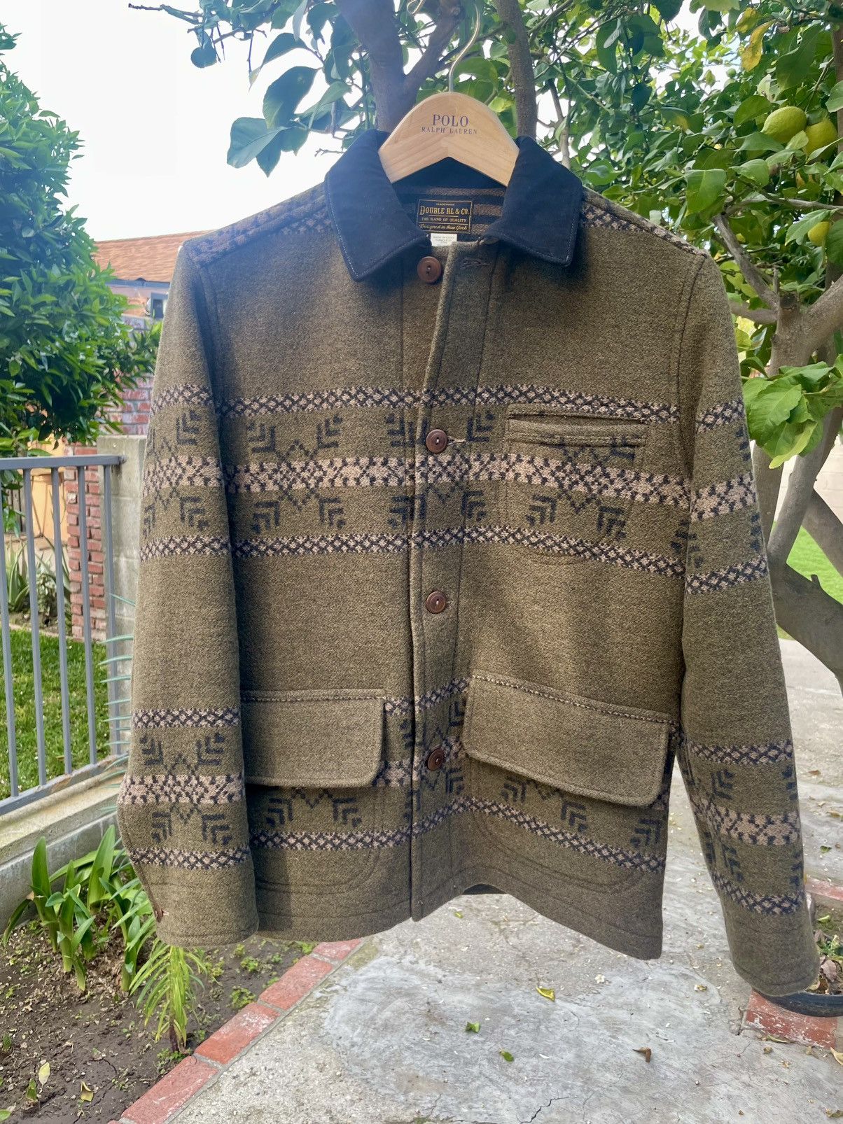 RRL Ralph Lauren RRL Ralph Lauren Western Jacquard Jacket Wool Olive Size US XS / EU 42 / 0 - 13 Thumbnail