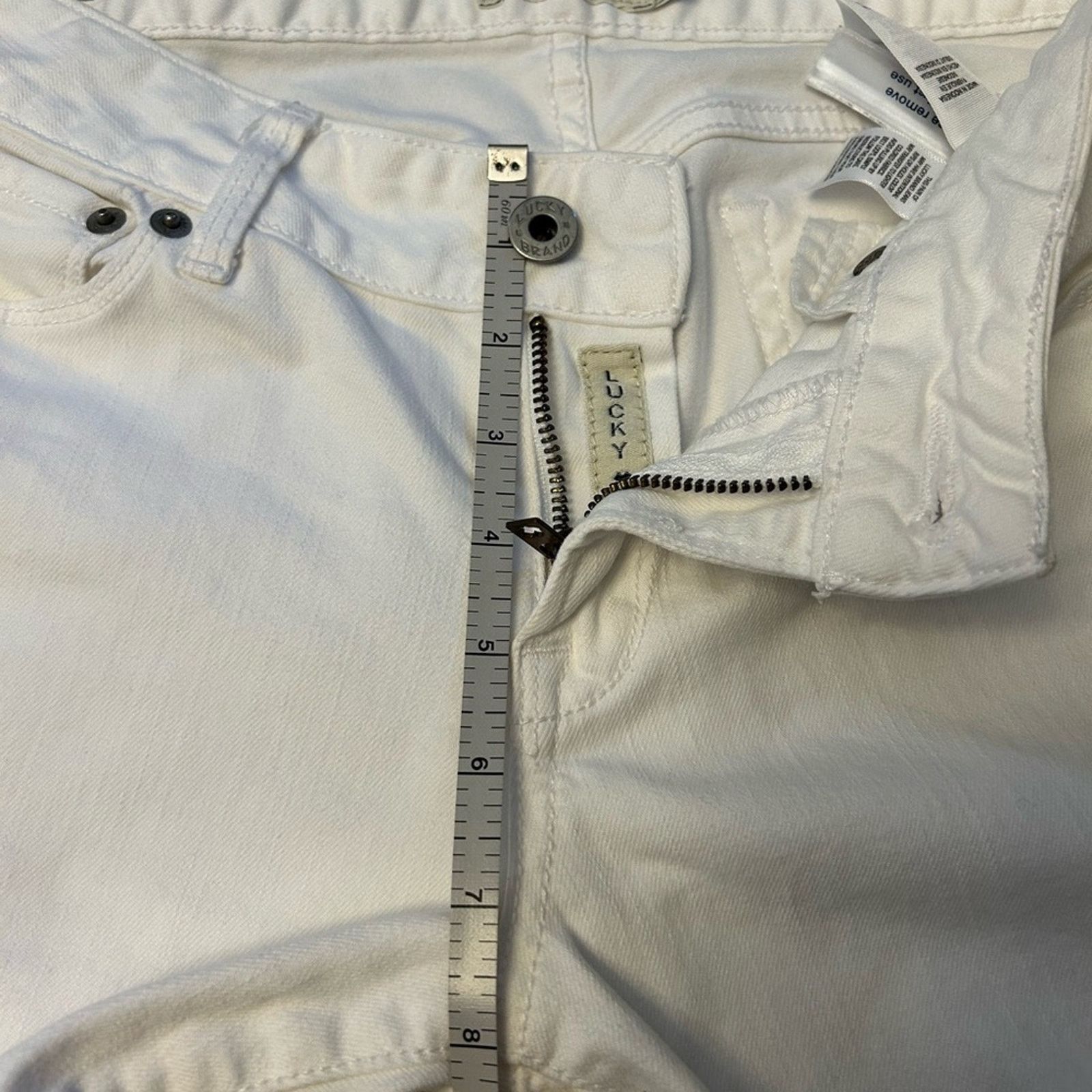 Lucky Brand Lucky Jeans Women’s 2/26 White Lolita Skinny Mid Rise Denim Size 26" / US 2 / IT 38 - 10 Thumbnail