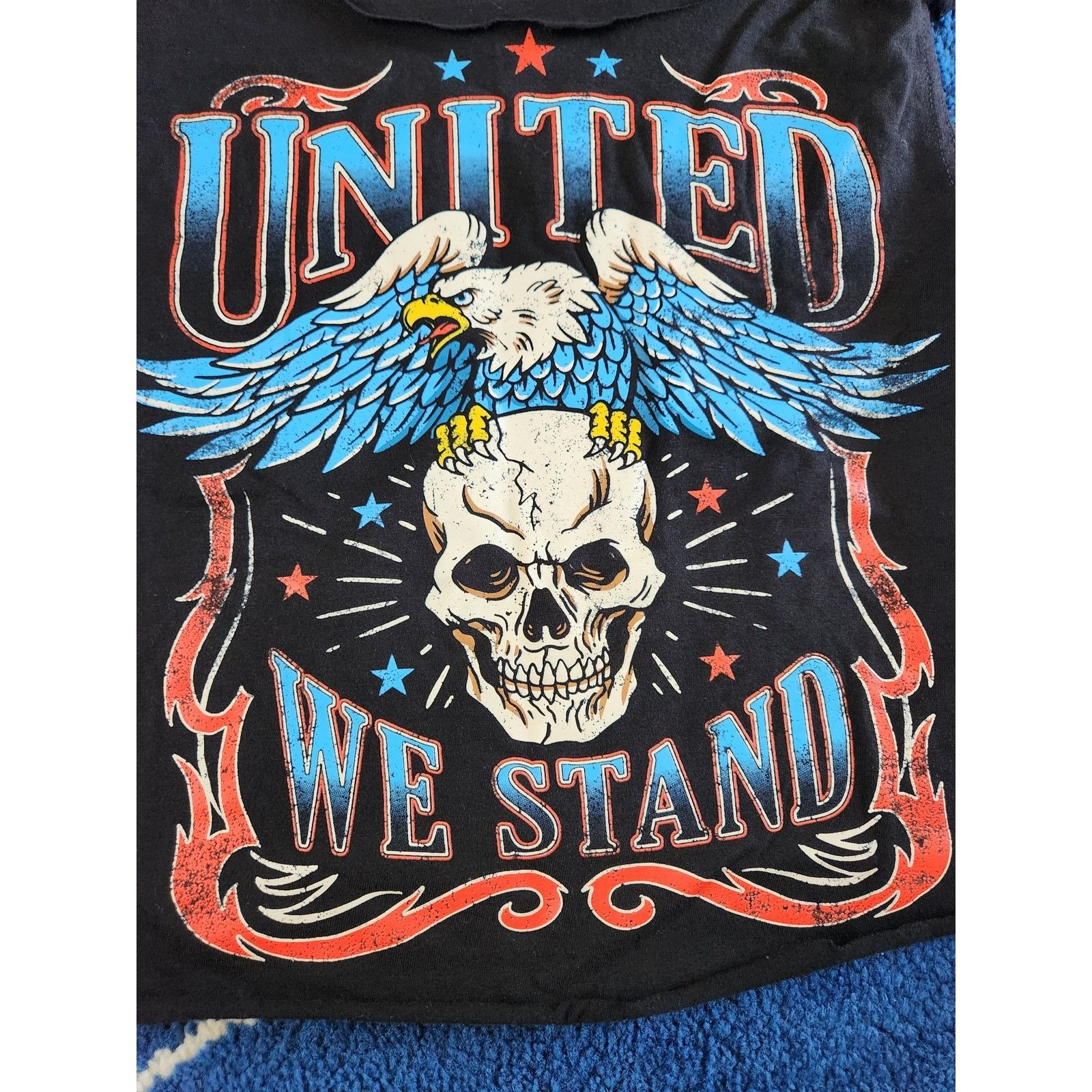 Other Women's United We Stand Eagle & Skull Crop Top Size M / US 6-8 / IT 42-44 - 2 Thumbnail