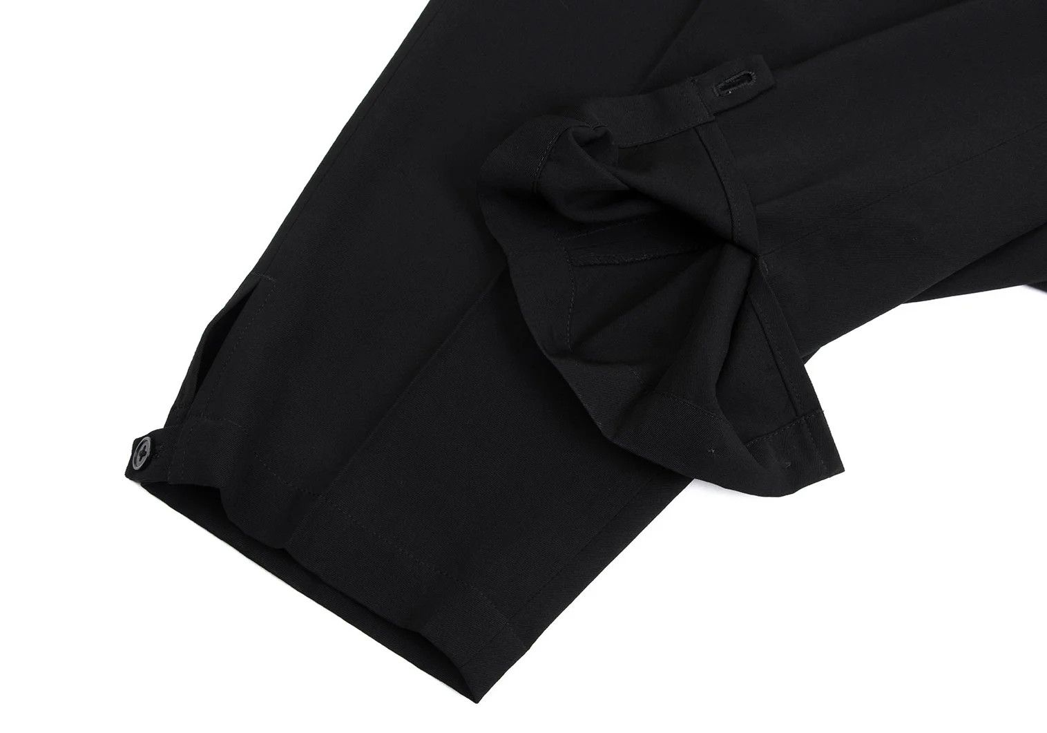 Yohji Yamamoto Yohji Yamamoto Wool Gabardine Pants Black S Size US 36 / EU 52 - 8 Thumbnail