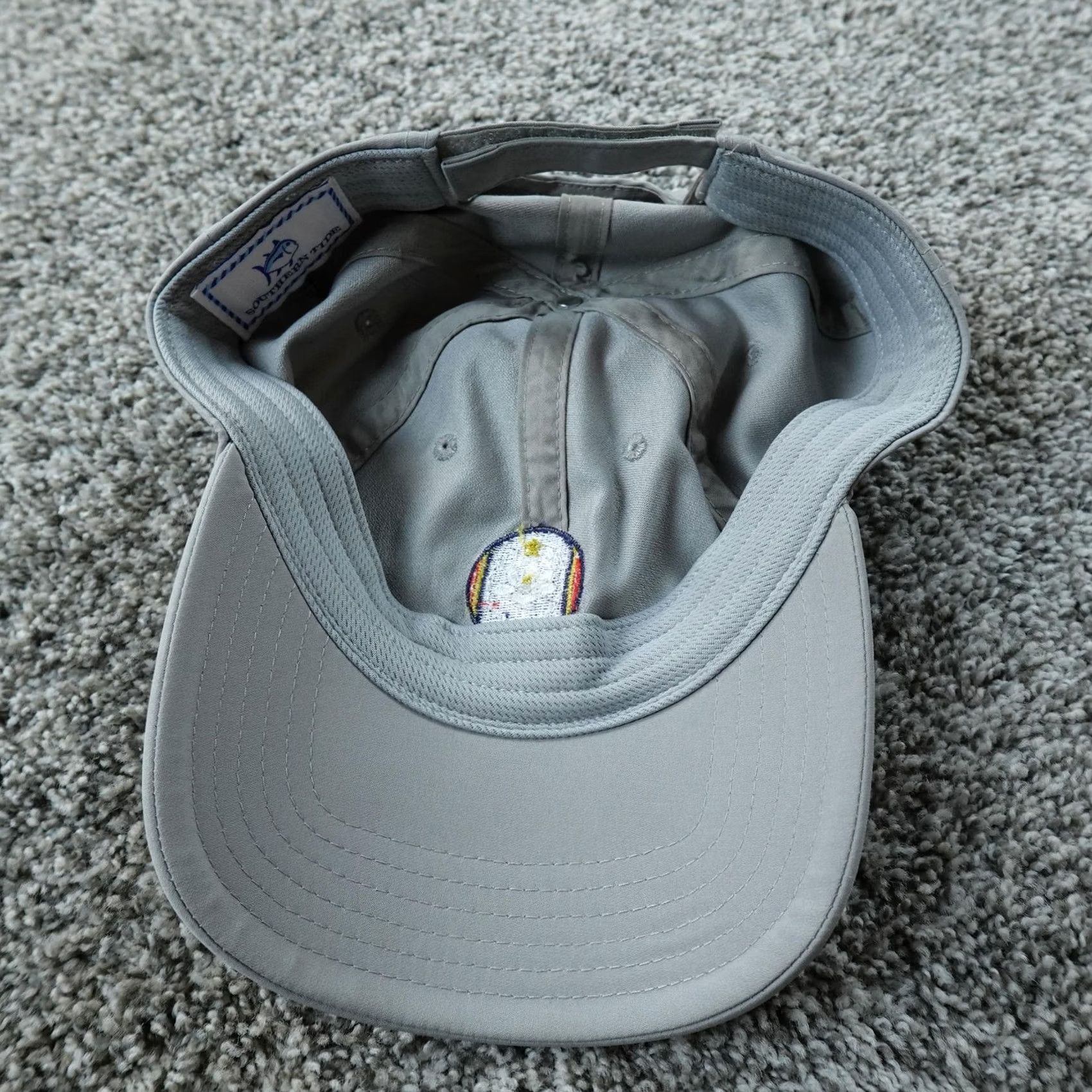 Southern Tide Southern Tide Hat Cap Mens One Size Gray Magnolia Flag Adjustable Strap Back Baseball Cap Size ONE SIZE - 6 Thumbnail