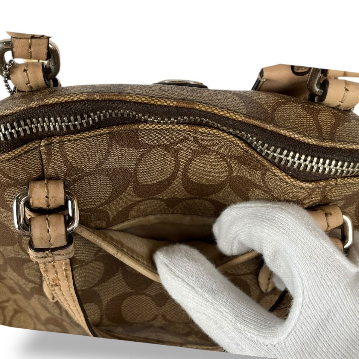 Coach Coach Signature Handtasche Bag Vintage Leder y2k brown Size ONE SIZE - 9 Thumbnail