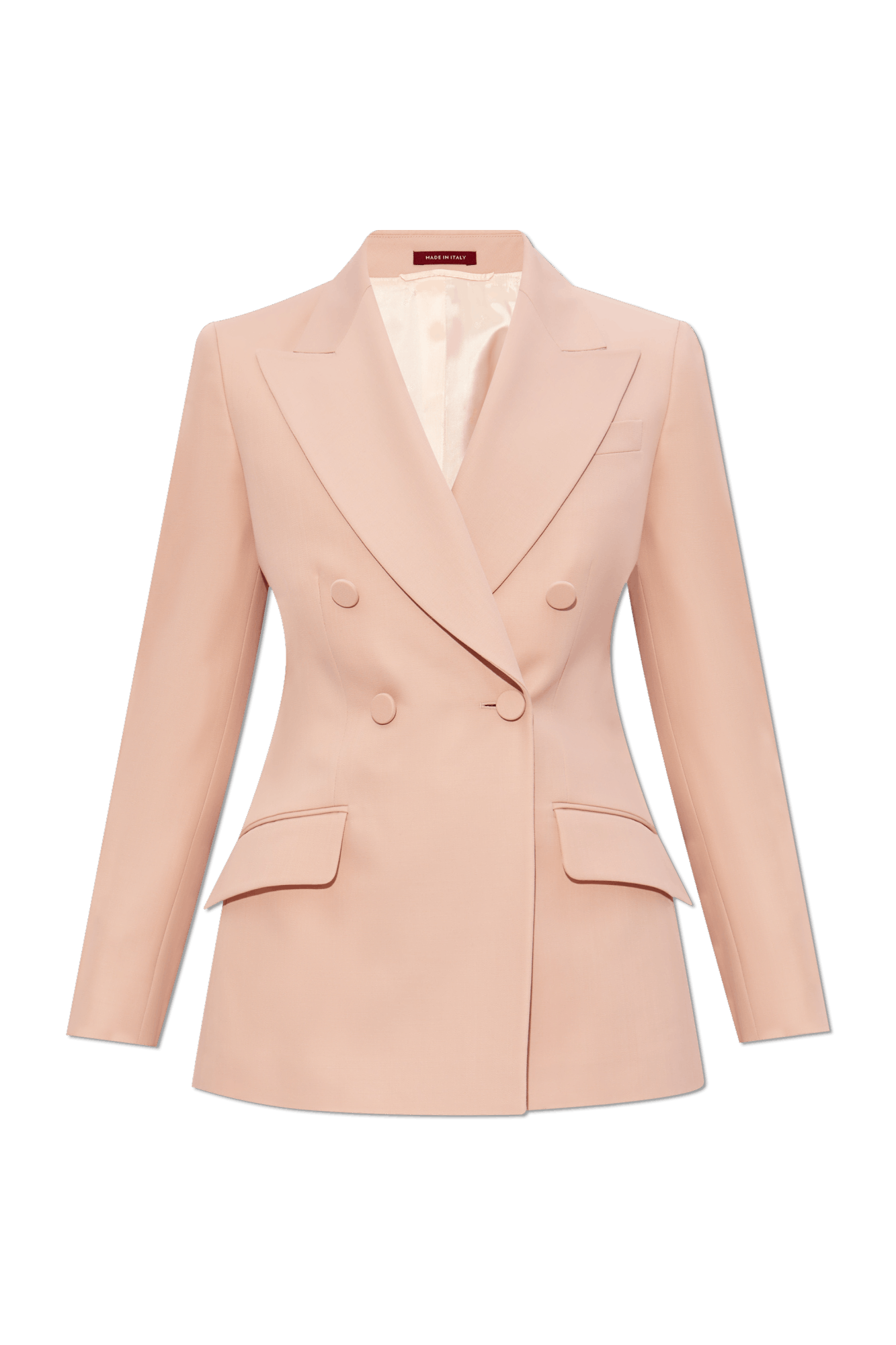 Gucci o1la5ras0526 Double-Breasted Wool Mohair Jacket in Pink Size XS / US 0-2 / IT 36-38 - 1 Thumbnail