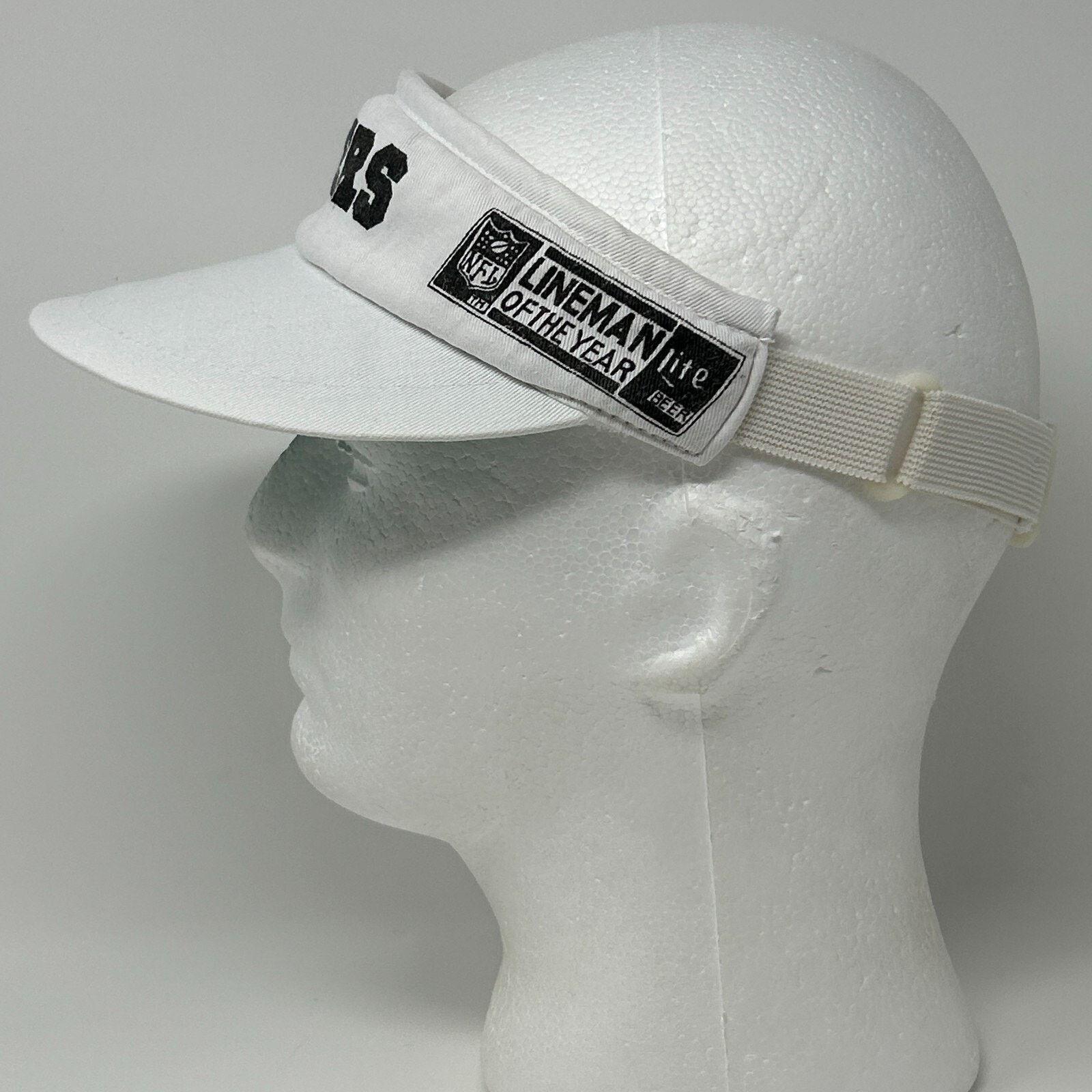 Vintage Vintage Las Vegas Raiders Visor Hat Cap 80s White Lineman Size ONE SIZE - 8 Thumbnail