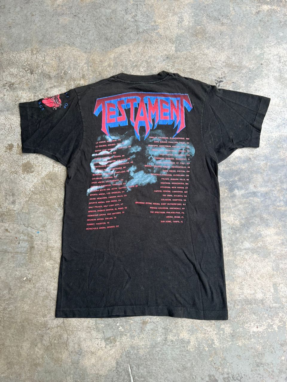 Band Tees × Vintage Vintage 1990 Testament Souls of Black Concert Tshirt Size US S / EU 44-46 / 1 - 6 Thumbnail