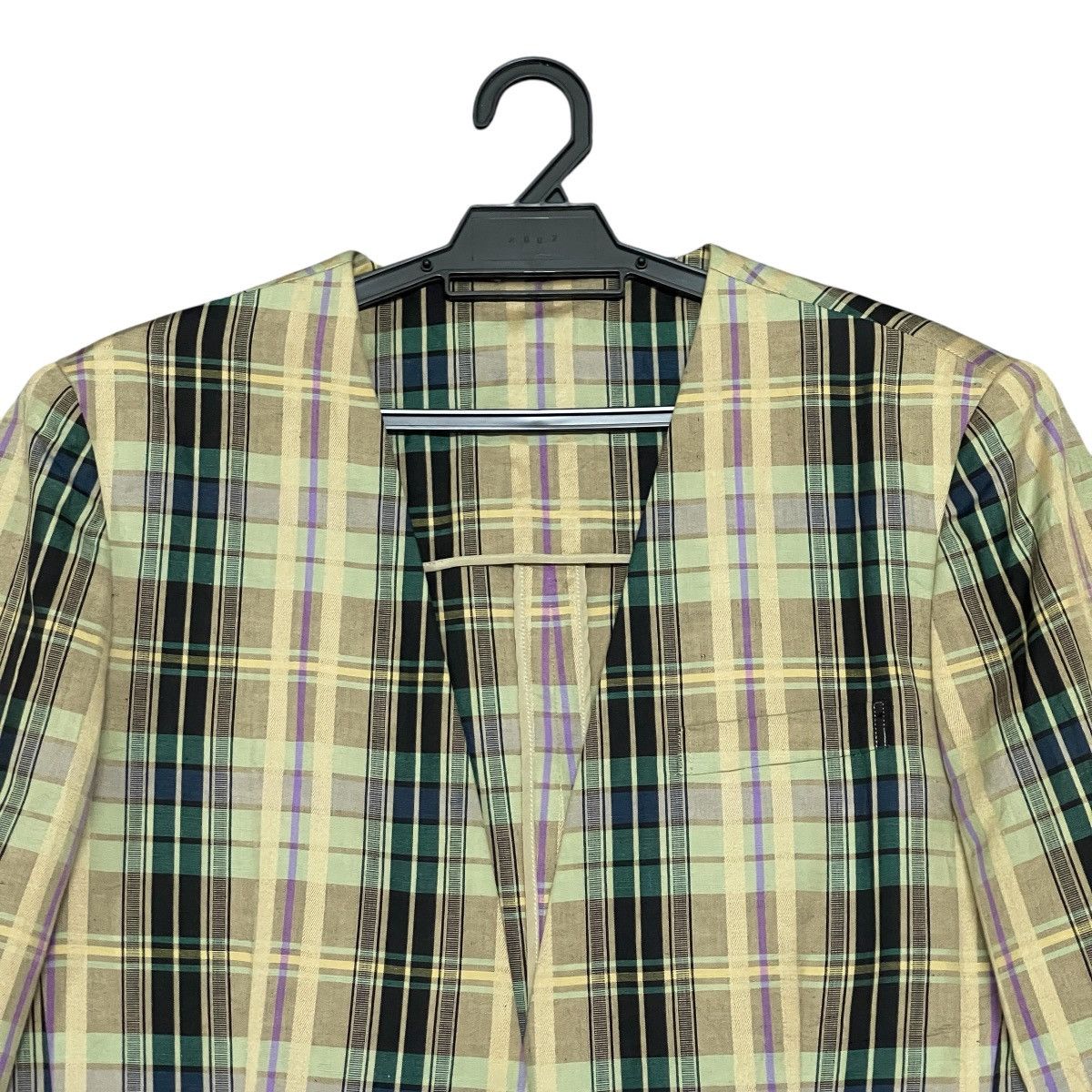 Burberry Vintage 90s Burberrys’ Japan Checkered Cotton Linen Blazer Size M / US 6-8 / IT 42-44 - 7 Thumbnail