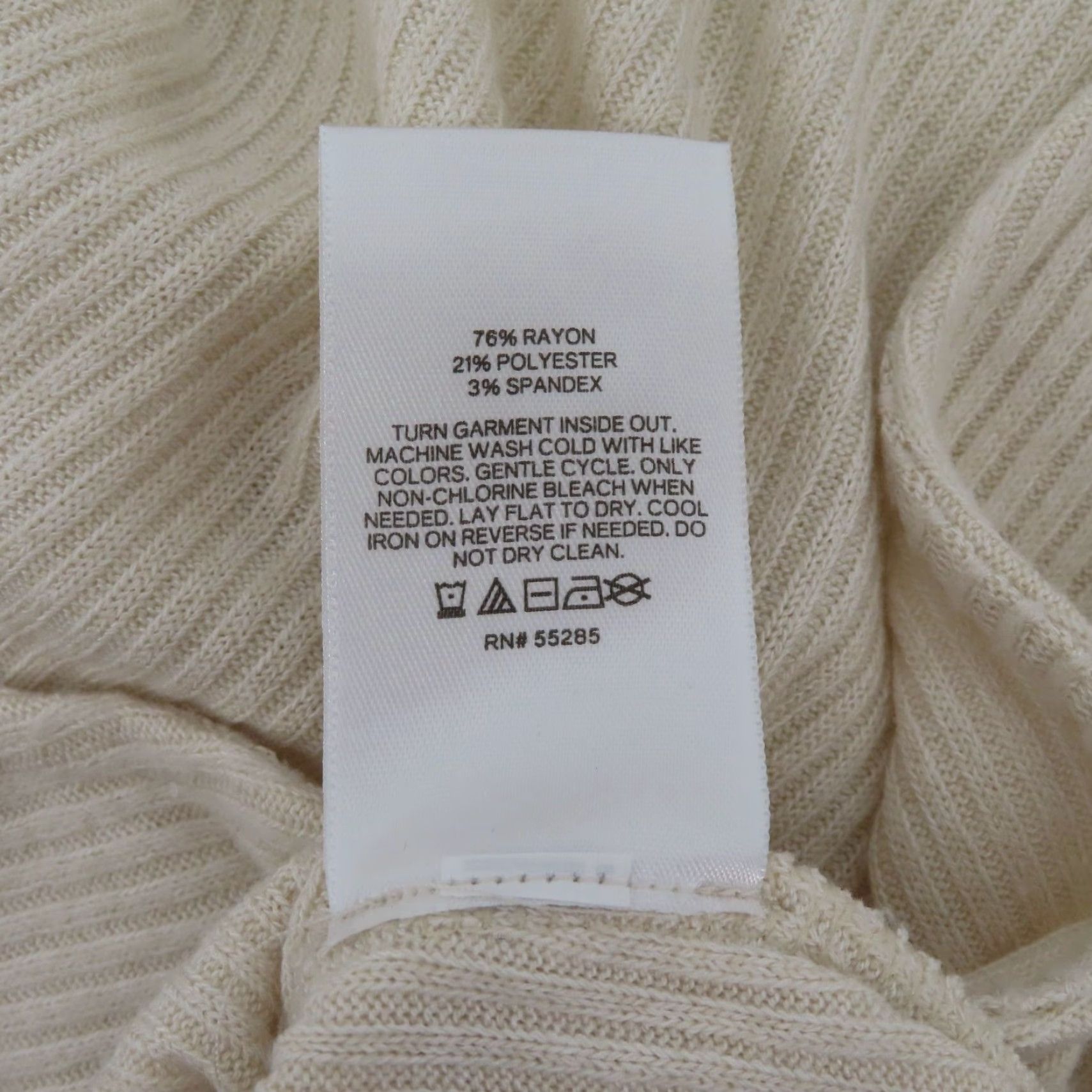 Express Express Women Bodysuit Small Ivory Ribbed V-Neck Wrap Long Sleeve One Piece NEW Size S / US 4 / IT 40 - 7 Thumbnail