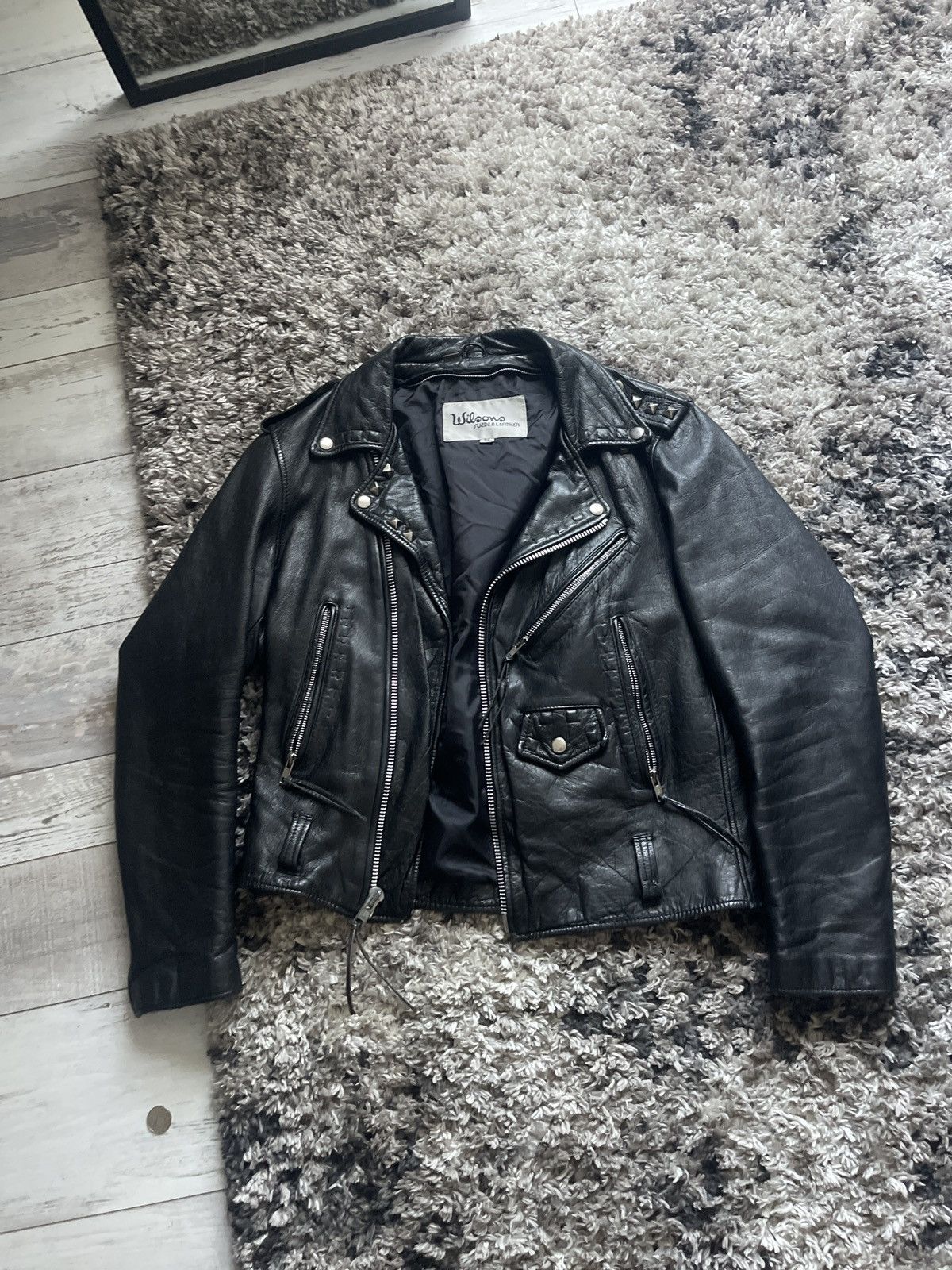Wilsons Leather Wilson Studded Leather Jacket Size US M / EU 48-50 / 2 - 1 Thumbnail