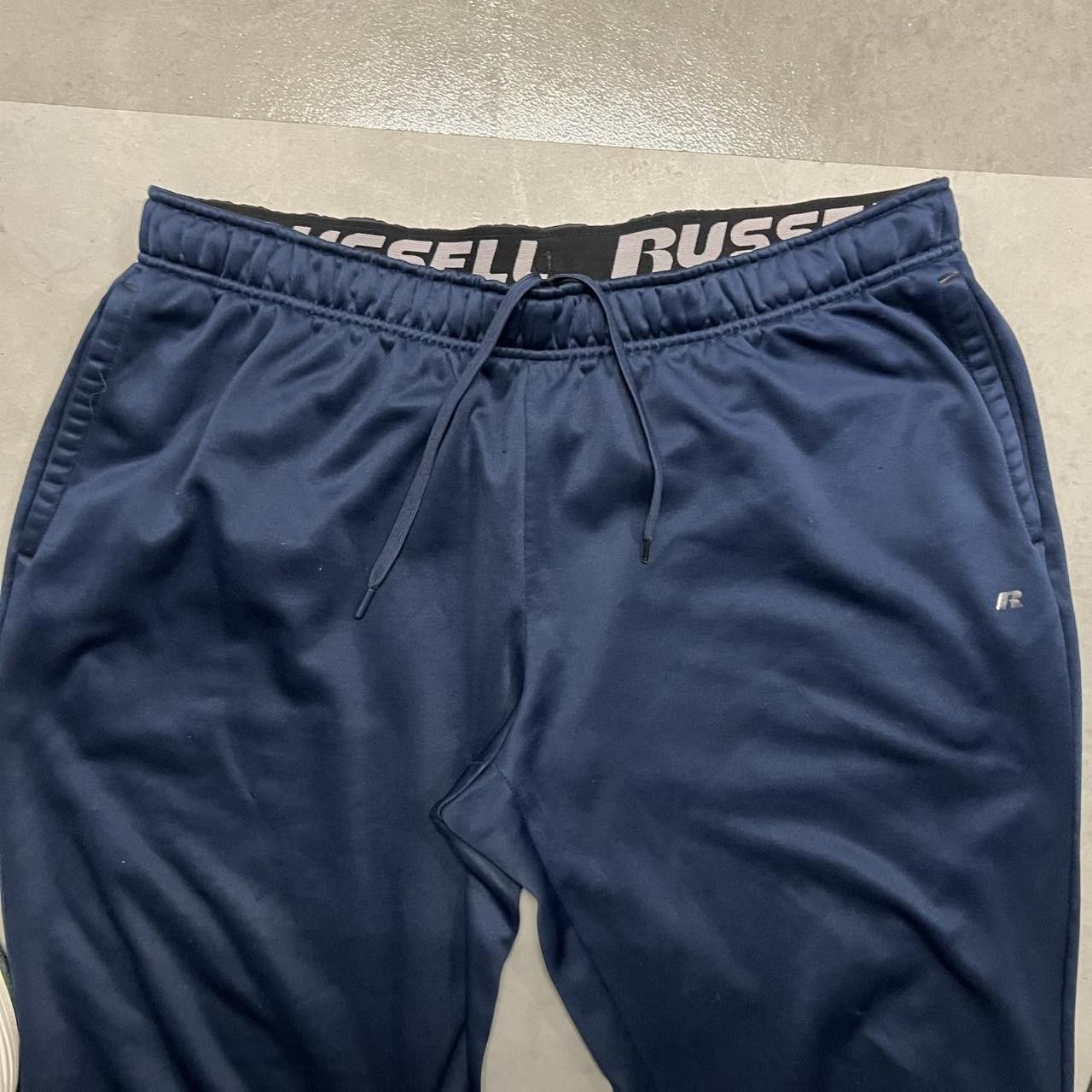 Russell Athletic Vintage Y2K/2000s Russell Athletics navy Blue sweatpants tracks with adjustable waistband and pockets! Size US 38 / EU 54 - 3 Thumbnail