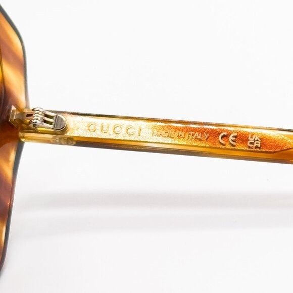Gucci NEW GUCCI GG1314S 003 SUNGLASSES WOMEN HAVANA BROWN OVERSIZE Size ONE SIZE - 11 Thumbnail