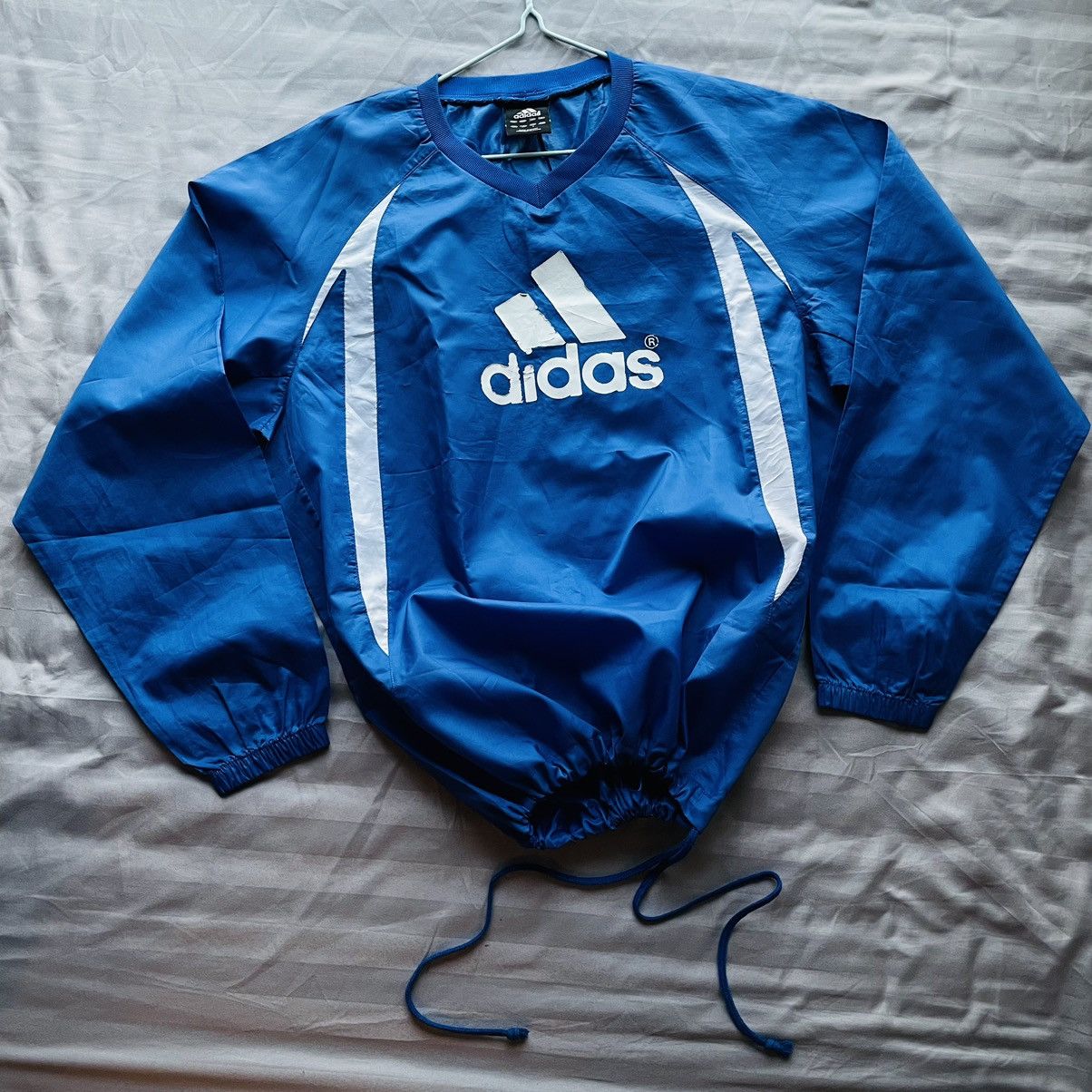Adidas × Vintage 80's Adidas Nylon Water Proof Long Sleeve Size US M / EU 48-50 / 2 - 2 Thumbnail