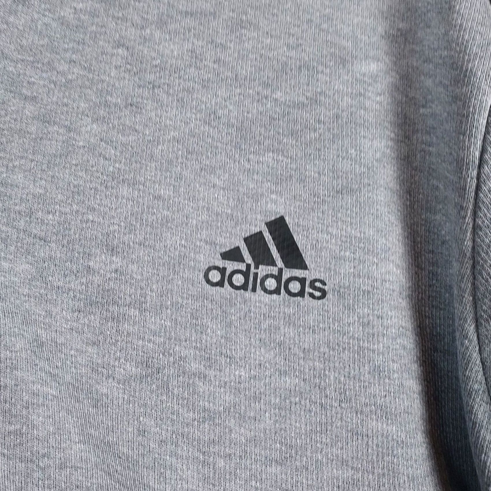 Adidas Adidas Pullover Quarter Zip Mock Neck Mens XL Gray Long Sleeve Sweatshirt Sports Logo Primegreen Size US XL / EU 56 / 4 - 2 Thumbnail