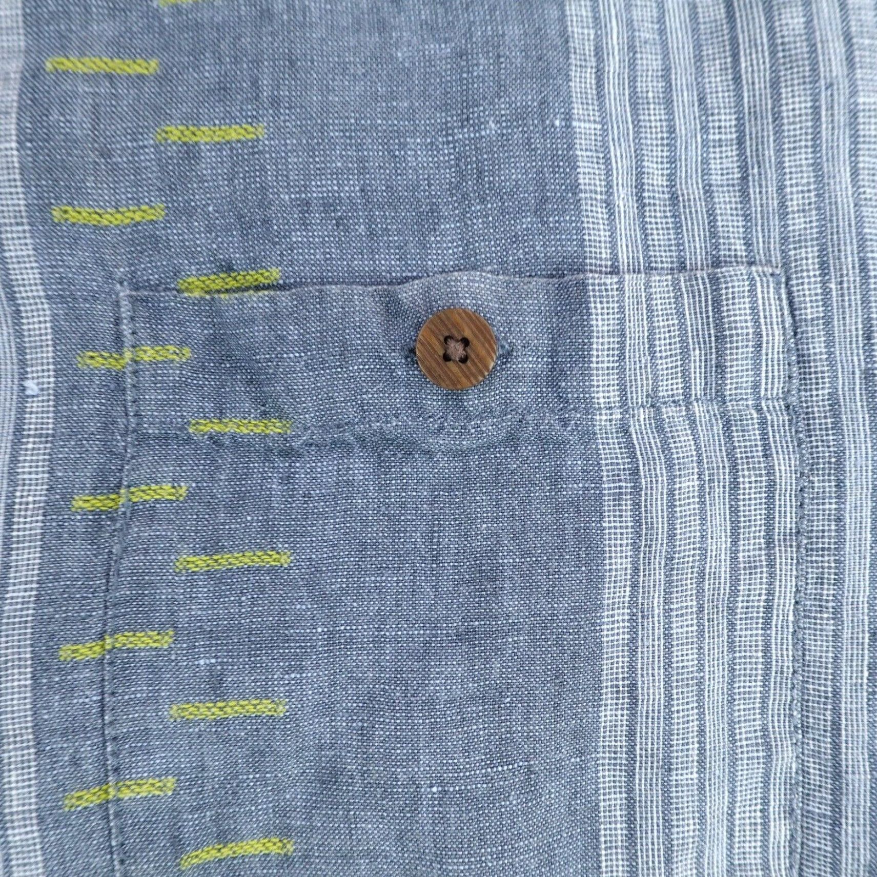 Tommy Bahama VINTAGE Tommy Bahama Shirt Mens 2XL Short Sleeve Blue Stripes Button Up Linen Casual Hawaiian Outdoors Size US XXL / EU 58 / 5 - 3 Thumbnail