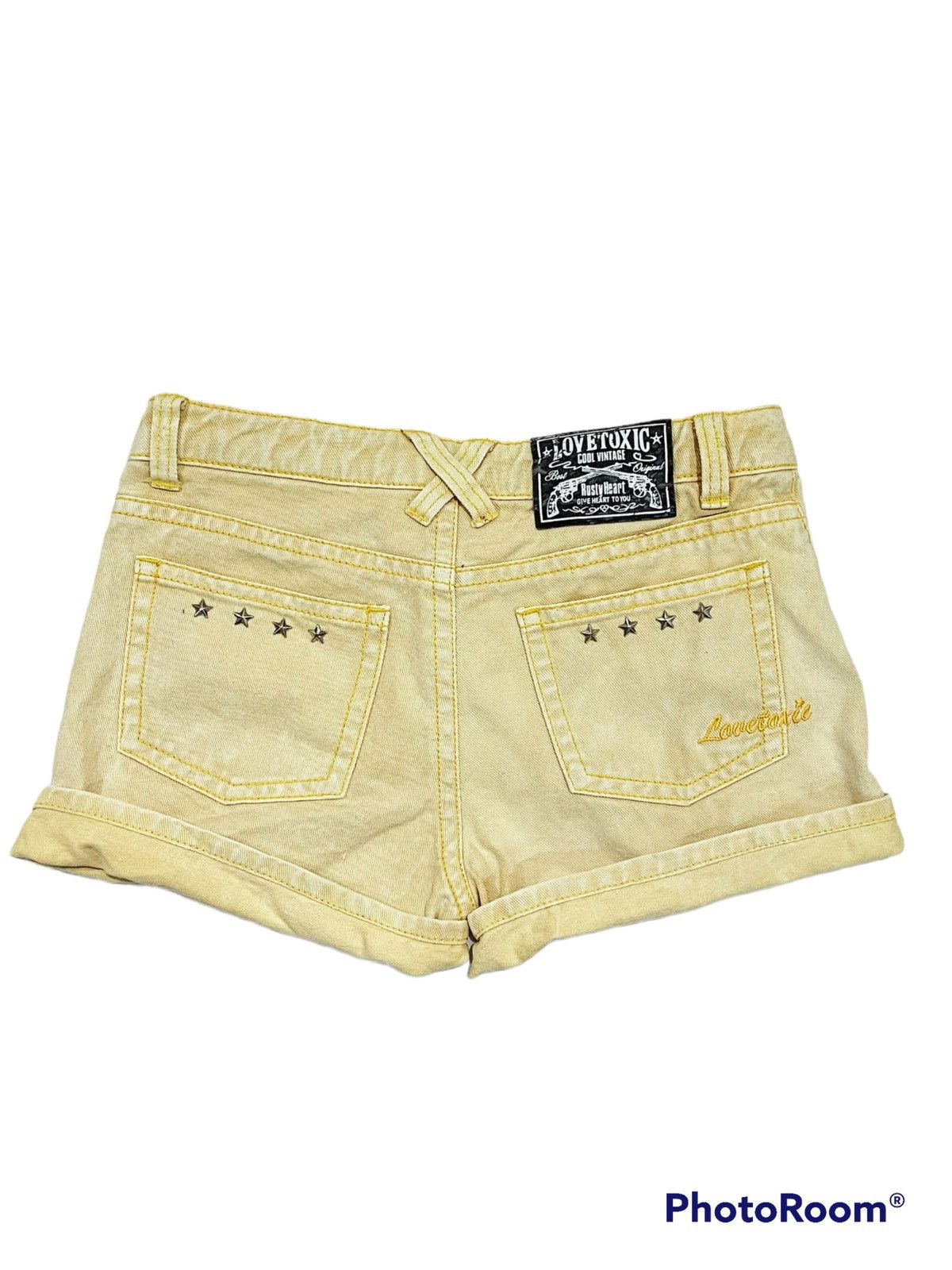 Japanese Brand Love Toxic vintage Y2K studs shorts ⭐️ Size 28" / US 6 / IT 42 - 2 Thumbnail