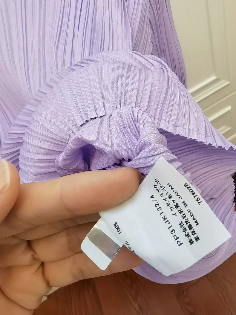 Issey Miyake Issey Miyake size:4 Purple pleated long-sleeved shirt Size S / US 4 / IT 40 - 3 Thumbnail