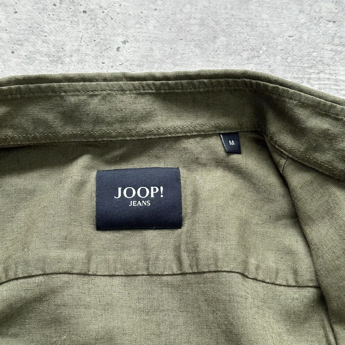 Designer Joop Jeans Shirt Hanjo-W Khaki Linen Cotton Men’s Size M Size US M / EU 48-50 / 2 - 15 Thumbnail