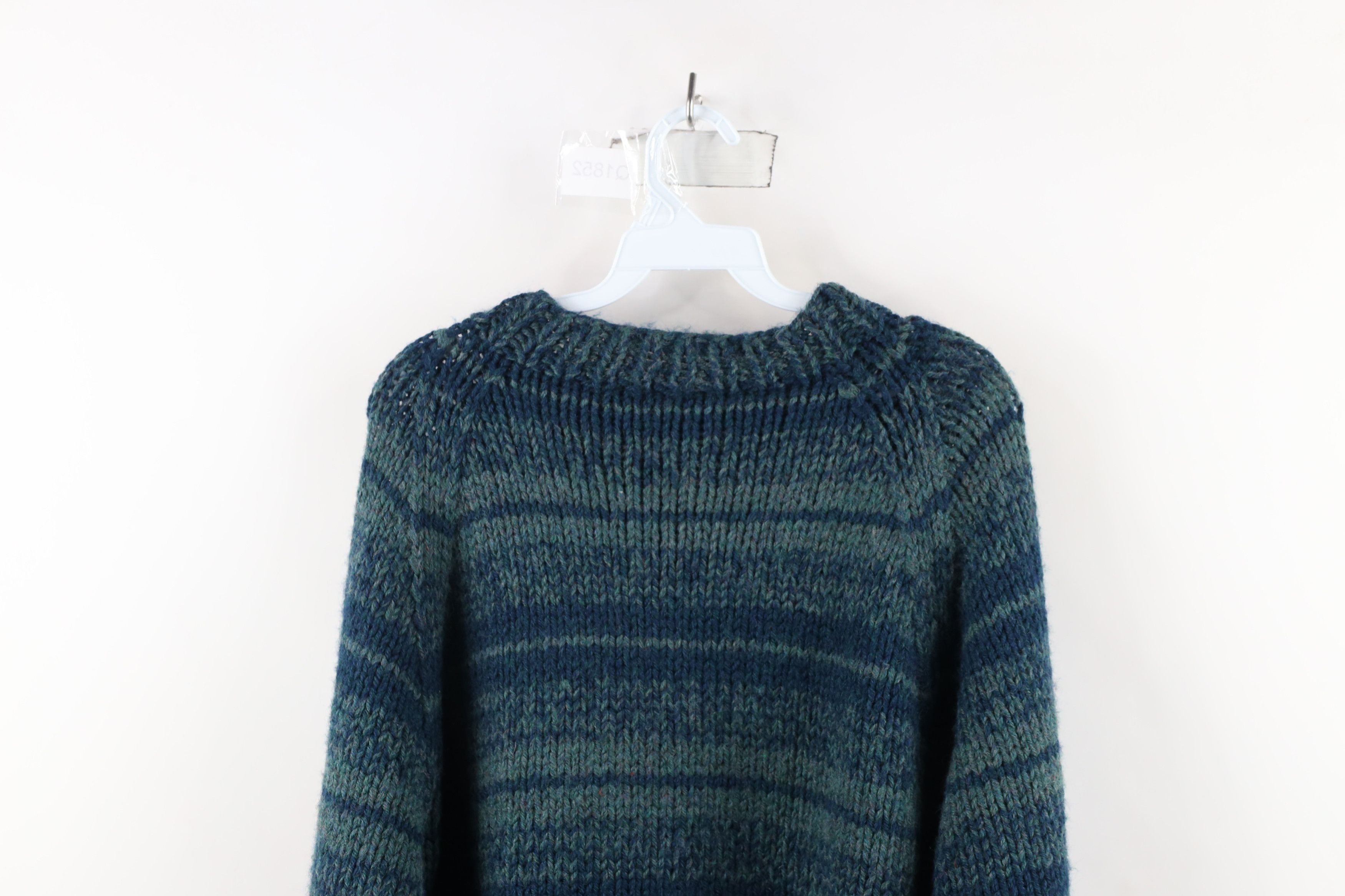 Vintage Vintage 60s 70s Rockabilly Blend Hand Knit Striped Sweater Size L / US 10 / IT 46 - 7 Thumbnail