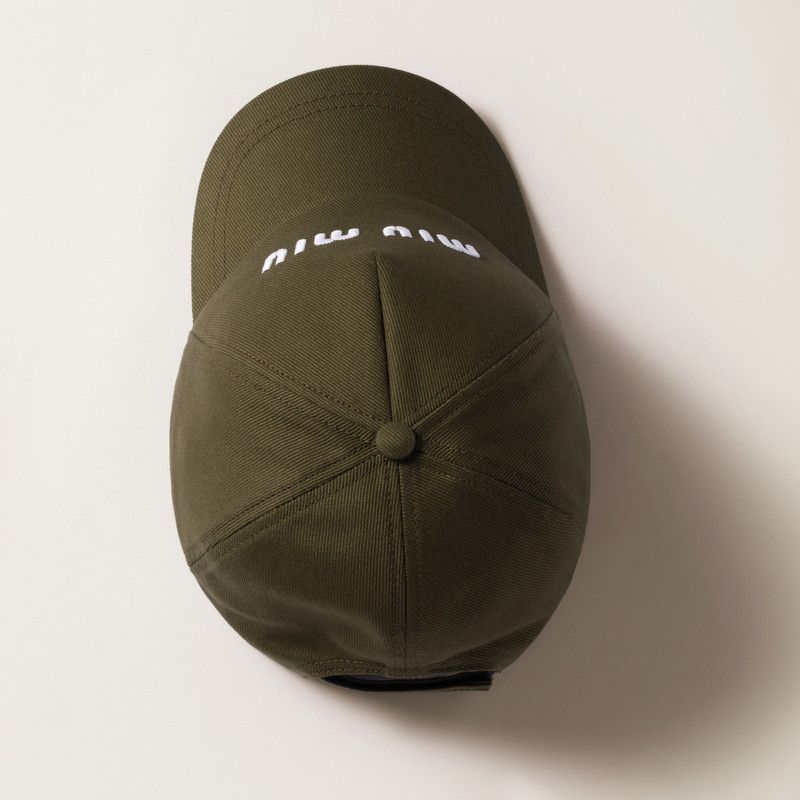 Miu Miu o1B3y1r0426 Size: M / Drill Baseball Bucket Hat / Cap Green Size ONE SIZE - 2 Thumbnail