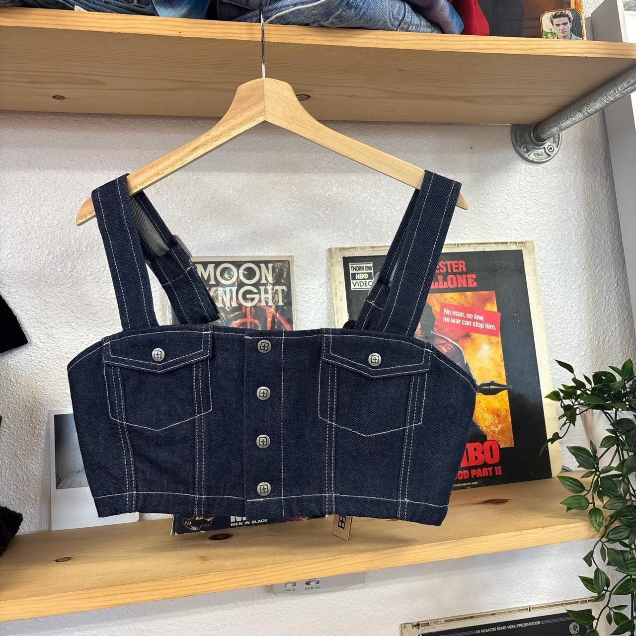 Ksubi Ksubi Braxton Bodice Roarr Denim Crop Top Size L / US 10 / IT 46 - 1 Thumbnail