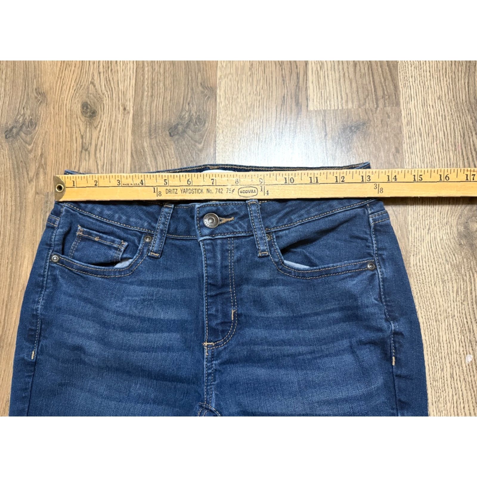 Vintage Sonoma Jeans Women 4PR Blue Denim Skinny 5-Pocket Pockets Dark Wash Size 27" / US 4 / IT 40 - 7 Thumbnail