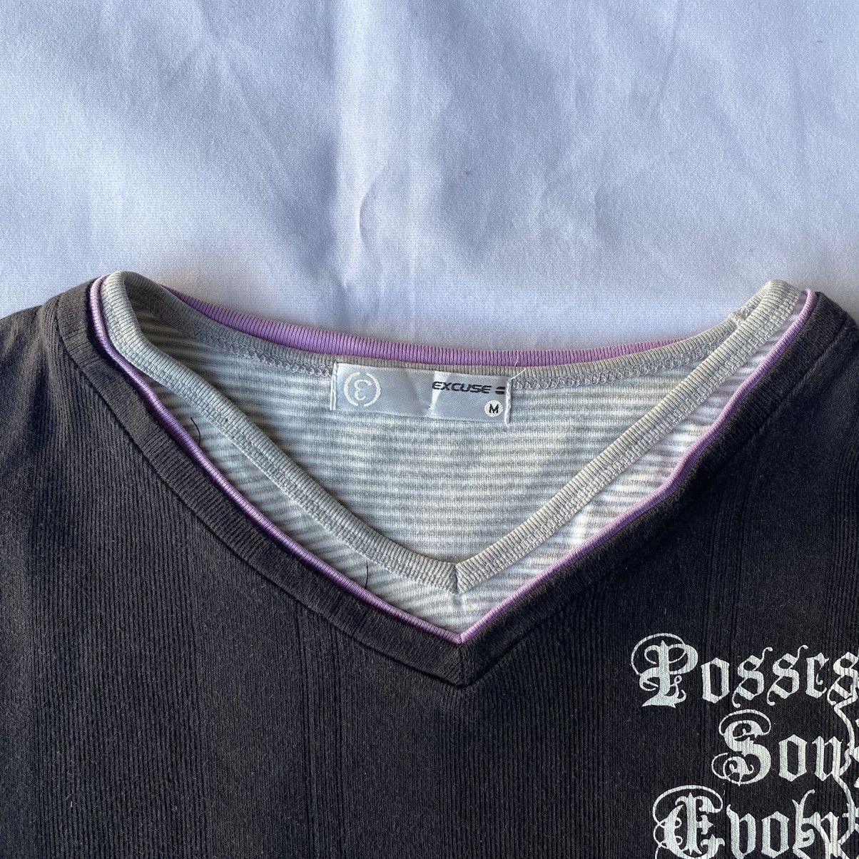 If Six Was Nine × Japanese Brand × Le Grande Bleu (L.G.B.) Japanese Style Double Layer Agreeable Voice Poem Long Sleeve Size US M / EU 48-50 / 2 - 4 Thumbnail
