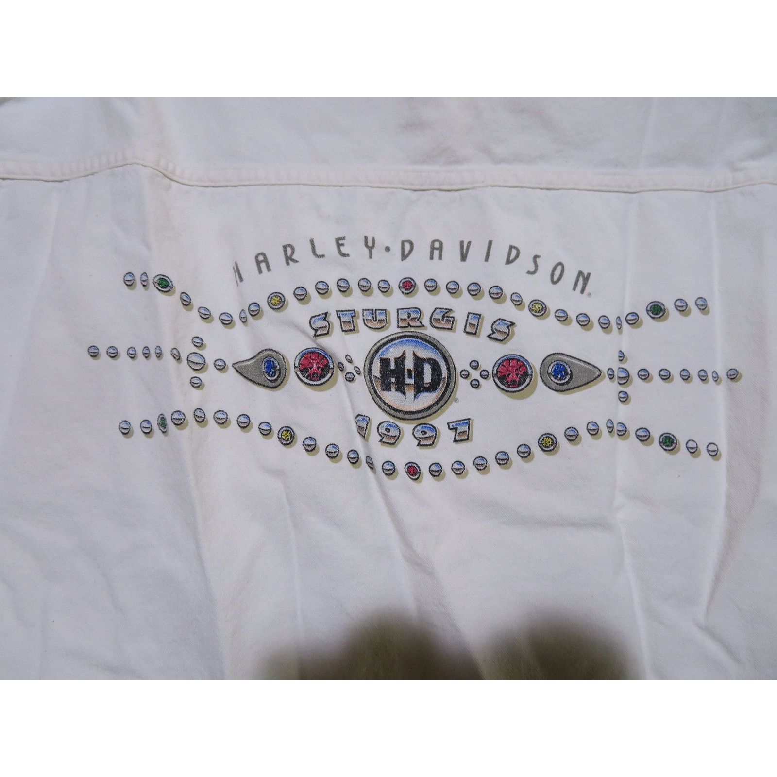 Harley Davidson Harley Davidson Sturgis 1997 Shirt Short Sleeve White Sz 2XL Size US XXL / EU 58 / 5 - 5 Thumbnail